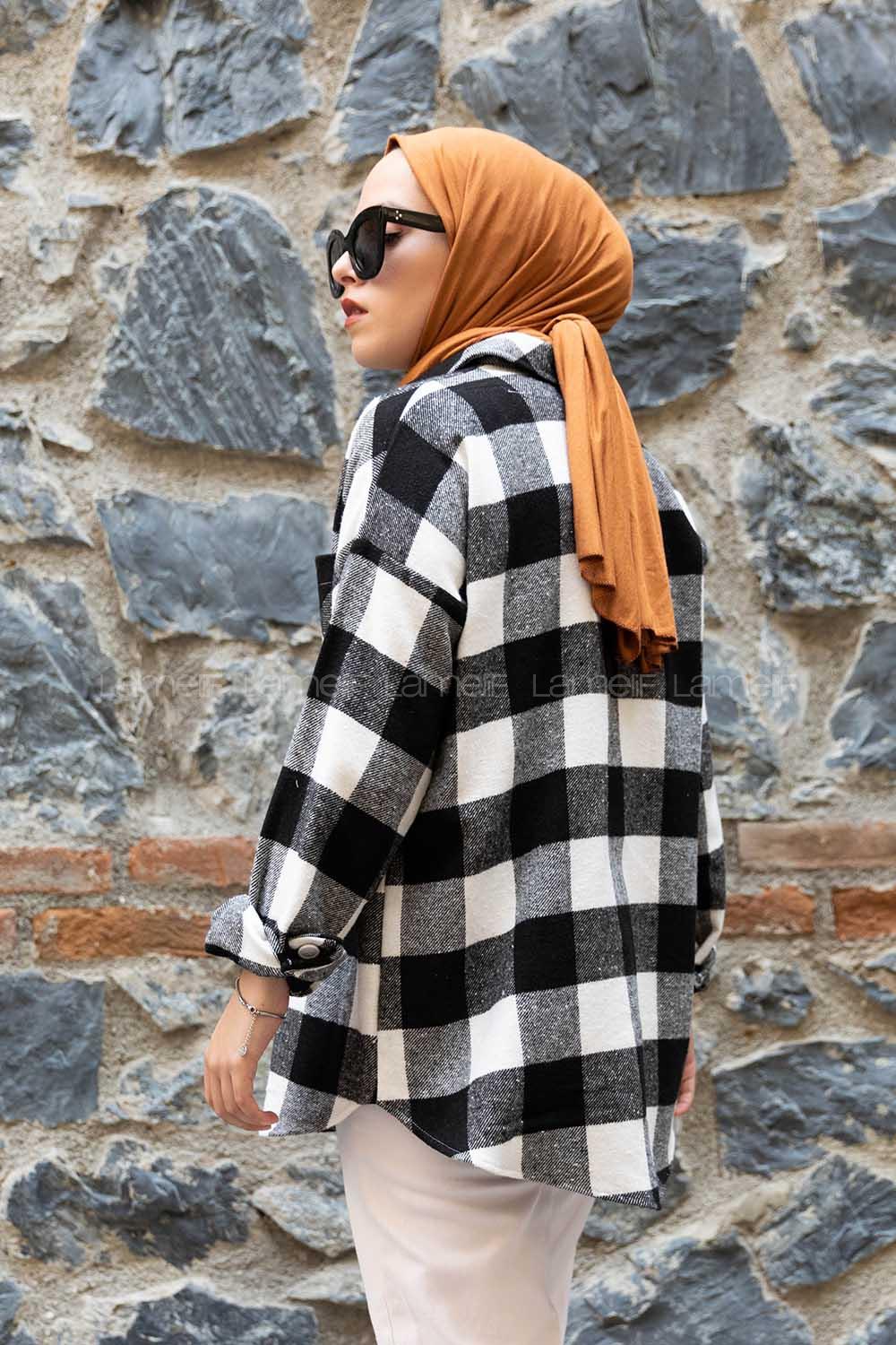 Modalamelif Ekose Oduncu Gömlek Siyah