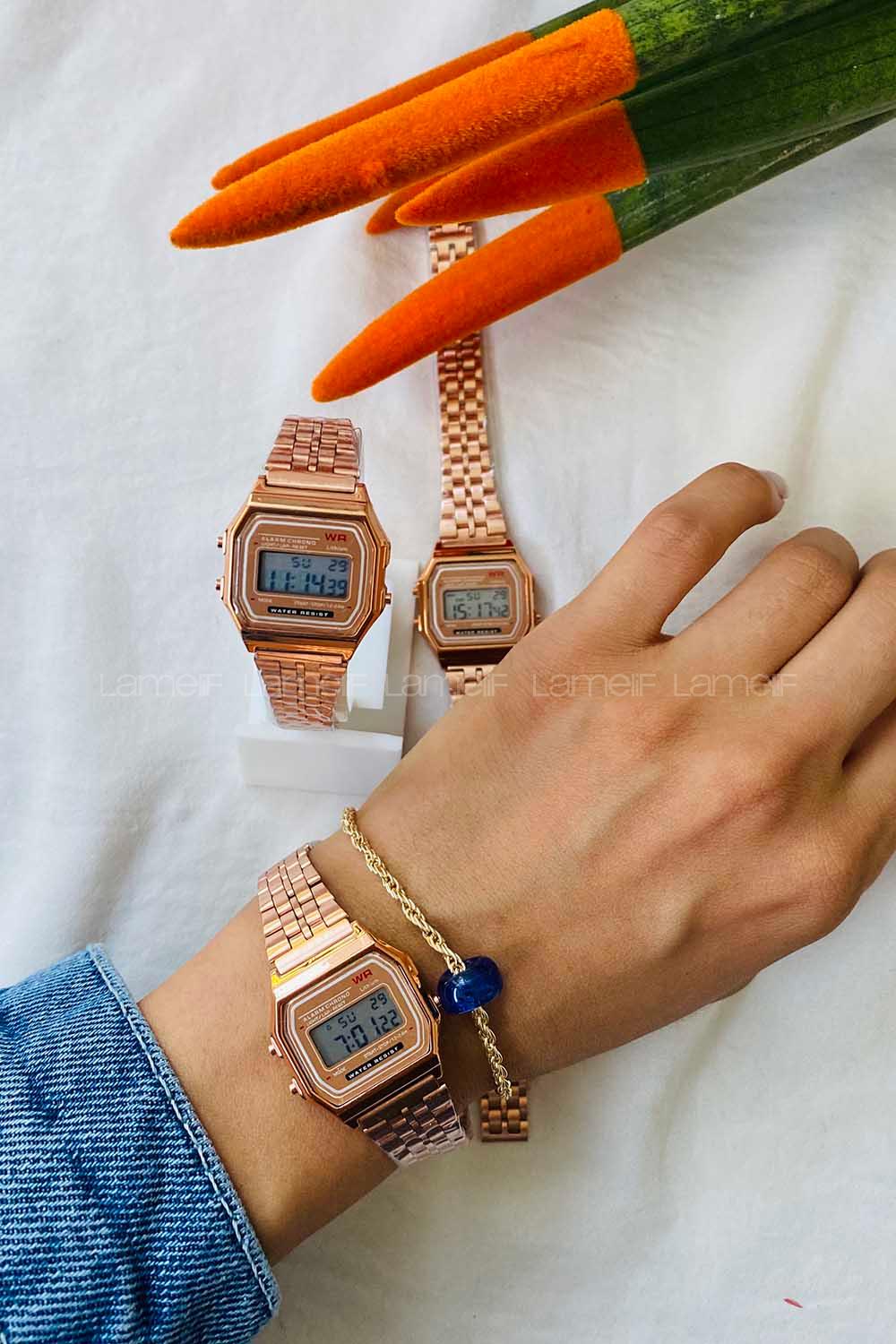 Modalamelif Retro Rose Gold Small Saat