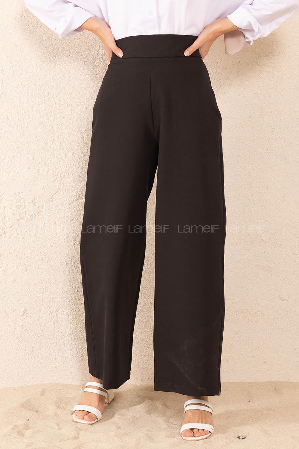Modalamelif Yan Fermuarlı Pantolon Siyah