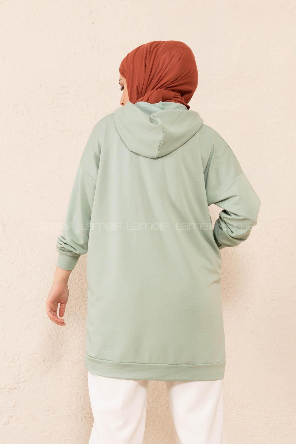 Modalamelif Belıeve Baskılı Tunik Çağla Yeşili