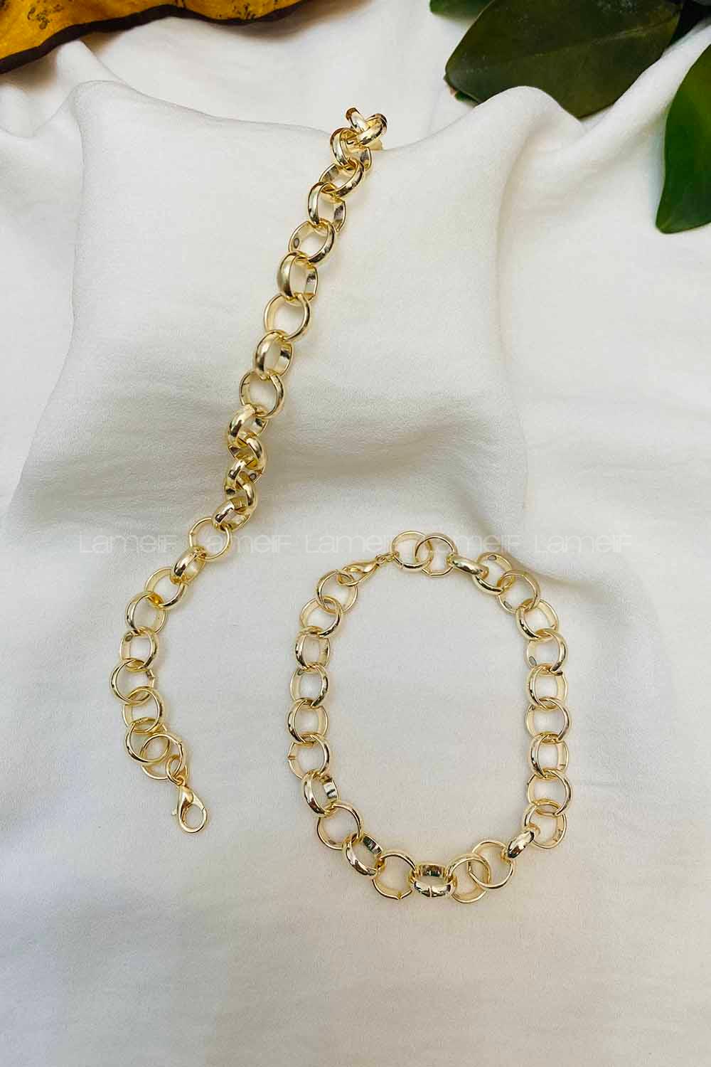 Modalamelif Lumi Gold Zincir Bileklik