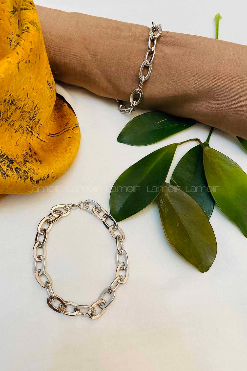 Modalamelif Durch Gümüş Zincir Bileklik