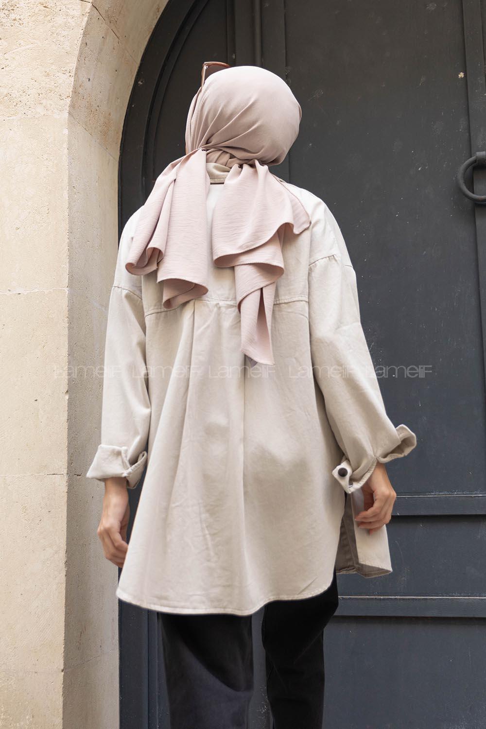 Modalamelif Tek Cep Metal Düğmeli Ceket Taş