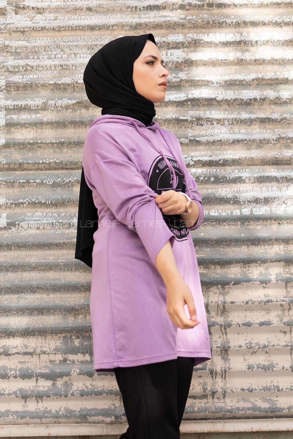 Modalamelif Craft Baskılı İkili Takım Lila