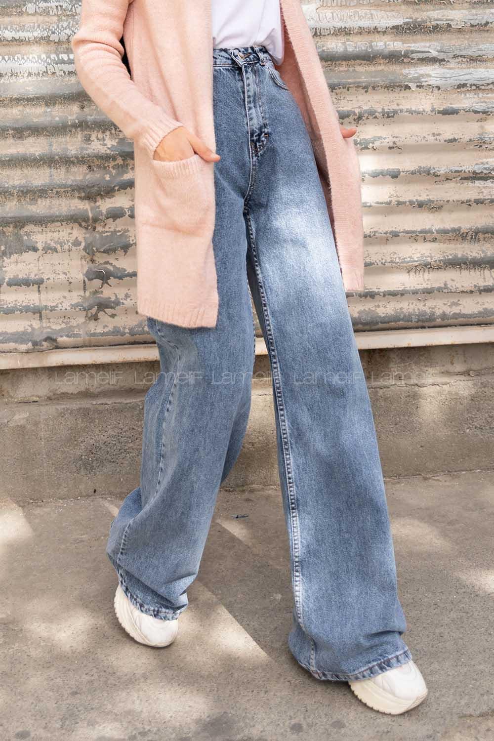 Modalamelif İspanyol Paça Salaş Yıkamalı Kot Pantolon