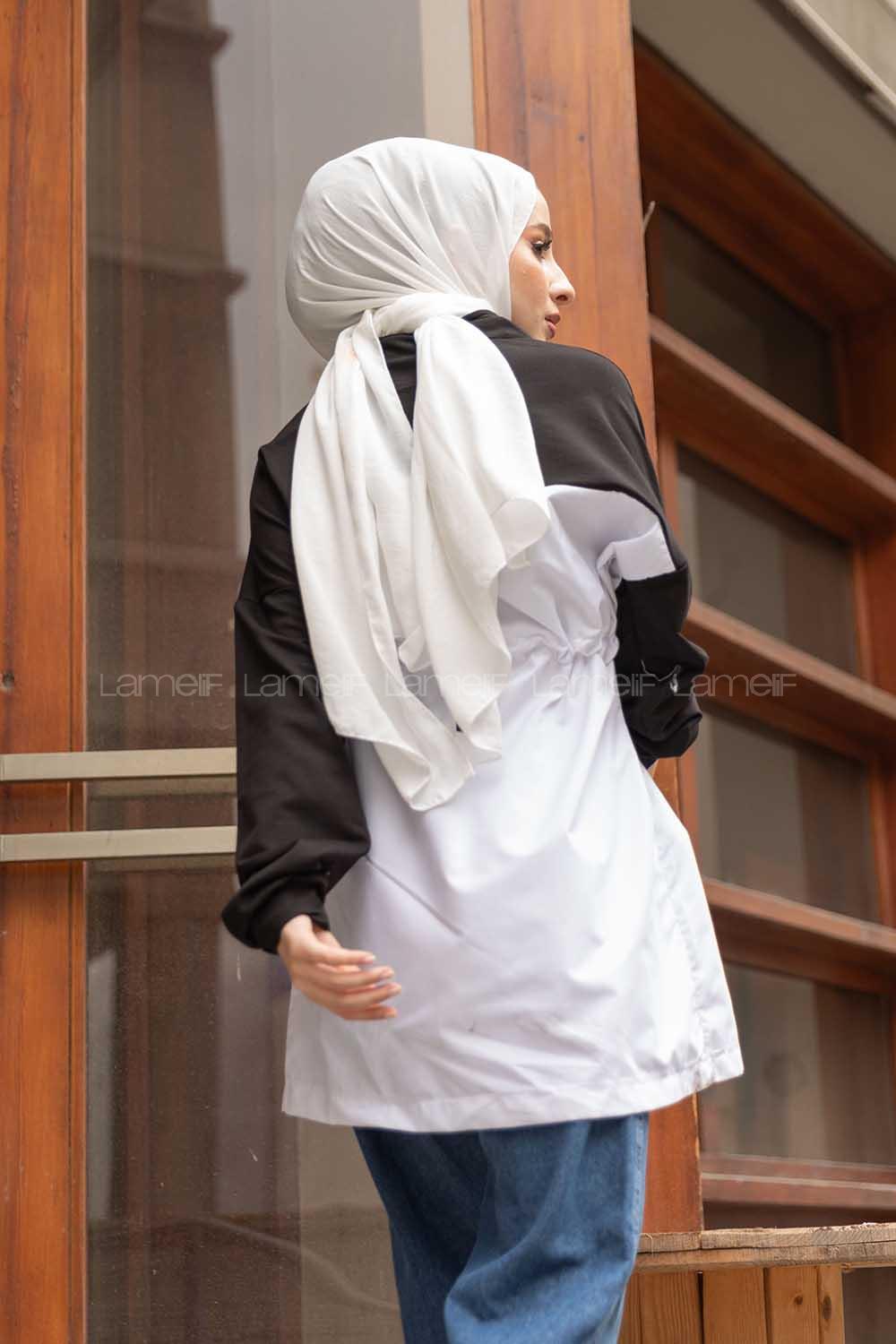 Modalamelif Fermuarlı I Choose Baskılı Kap Siyah