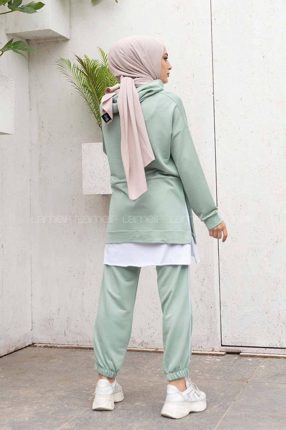 Modalamelif Always Have Baskılı İkili Takım Çağla Yeşili