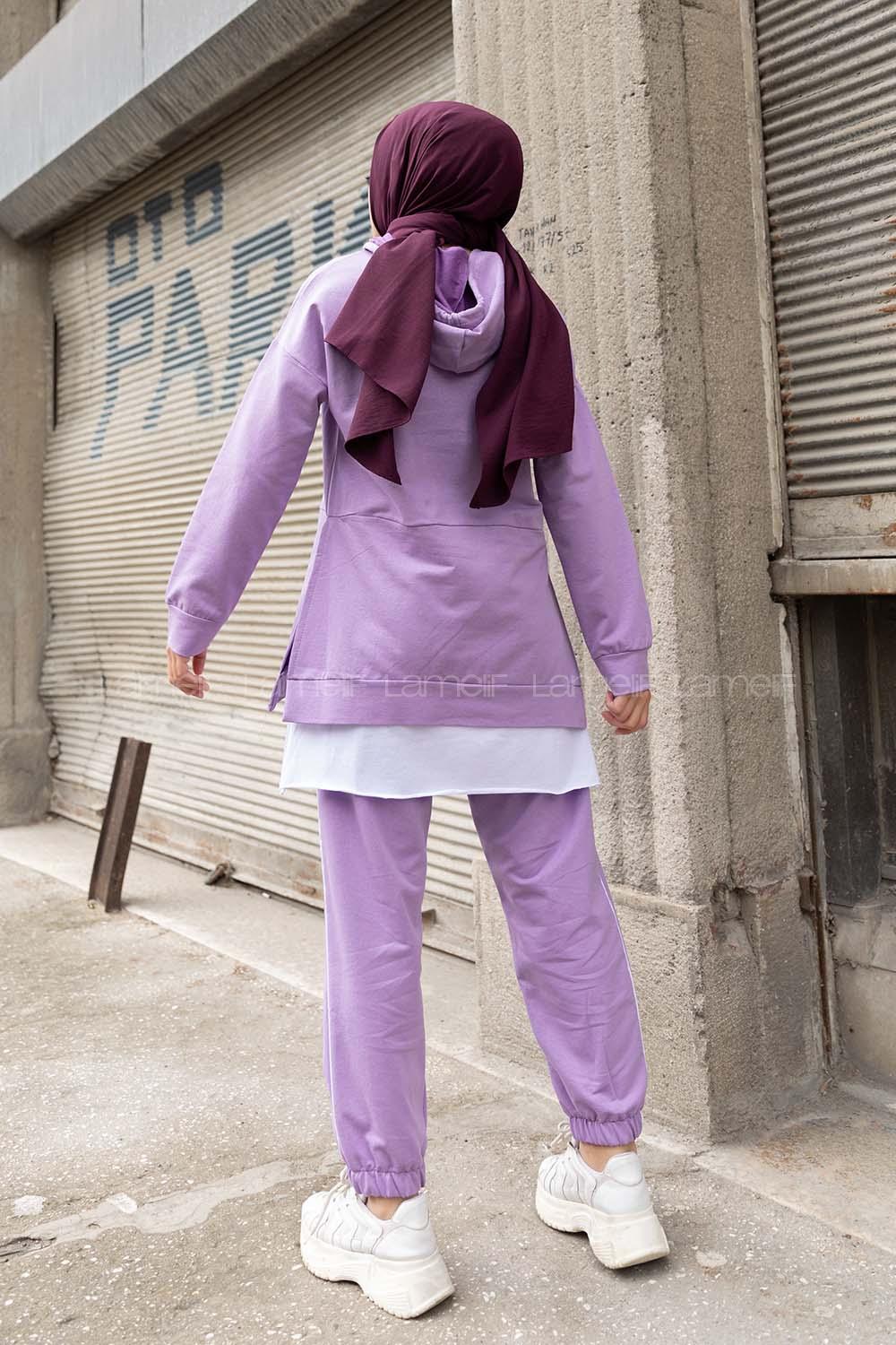 Modalamelif ways Have Baskılı İkili Takım Lila