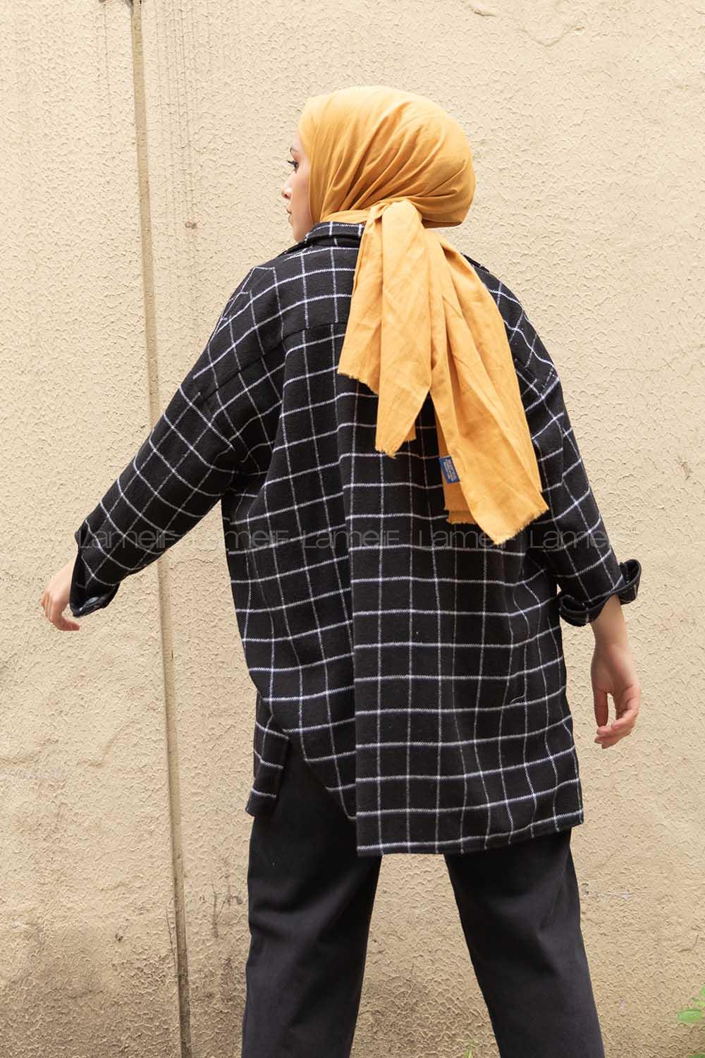 Modalamelif Tek Cepli Oduncu Gömlek Siyah Ekru