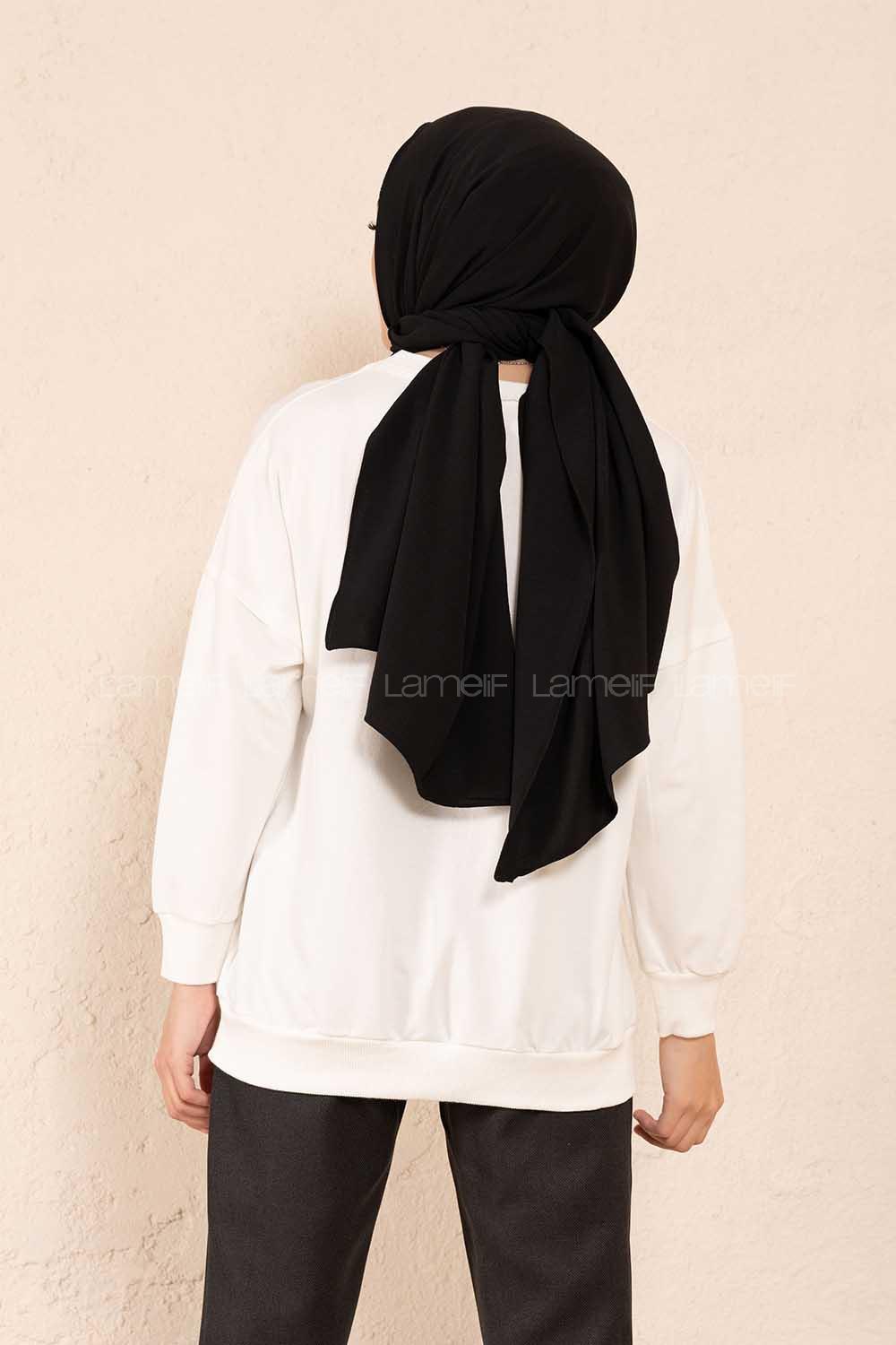 z Baskılı Sweatshirt Beyaz