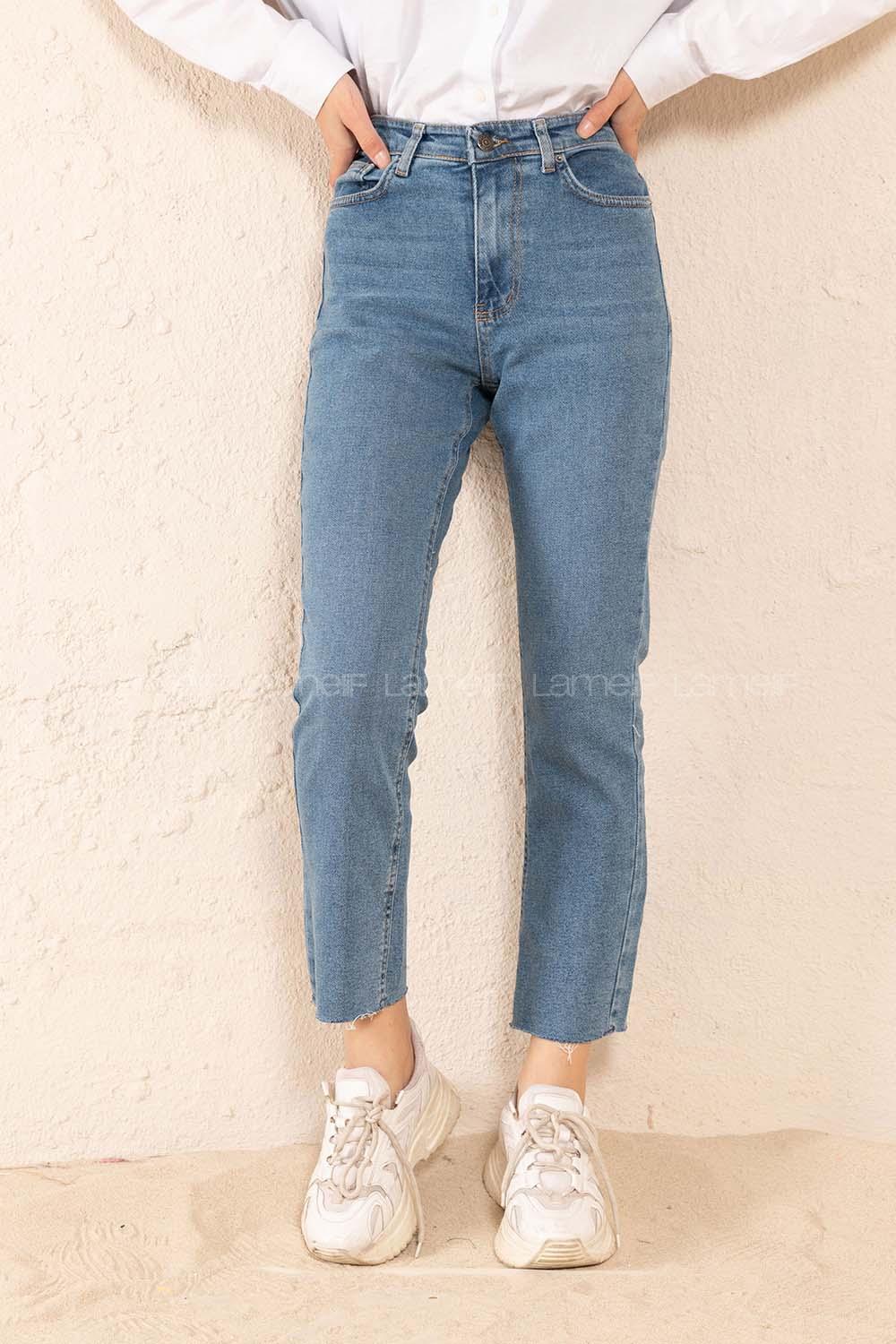 Modalamelif Yüksek Bel Mom Fit Jean Açık Mavi