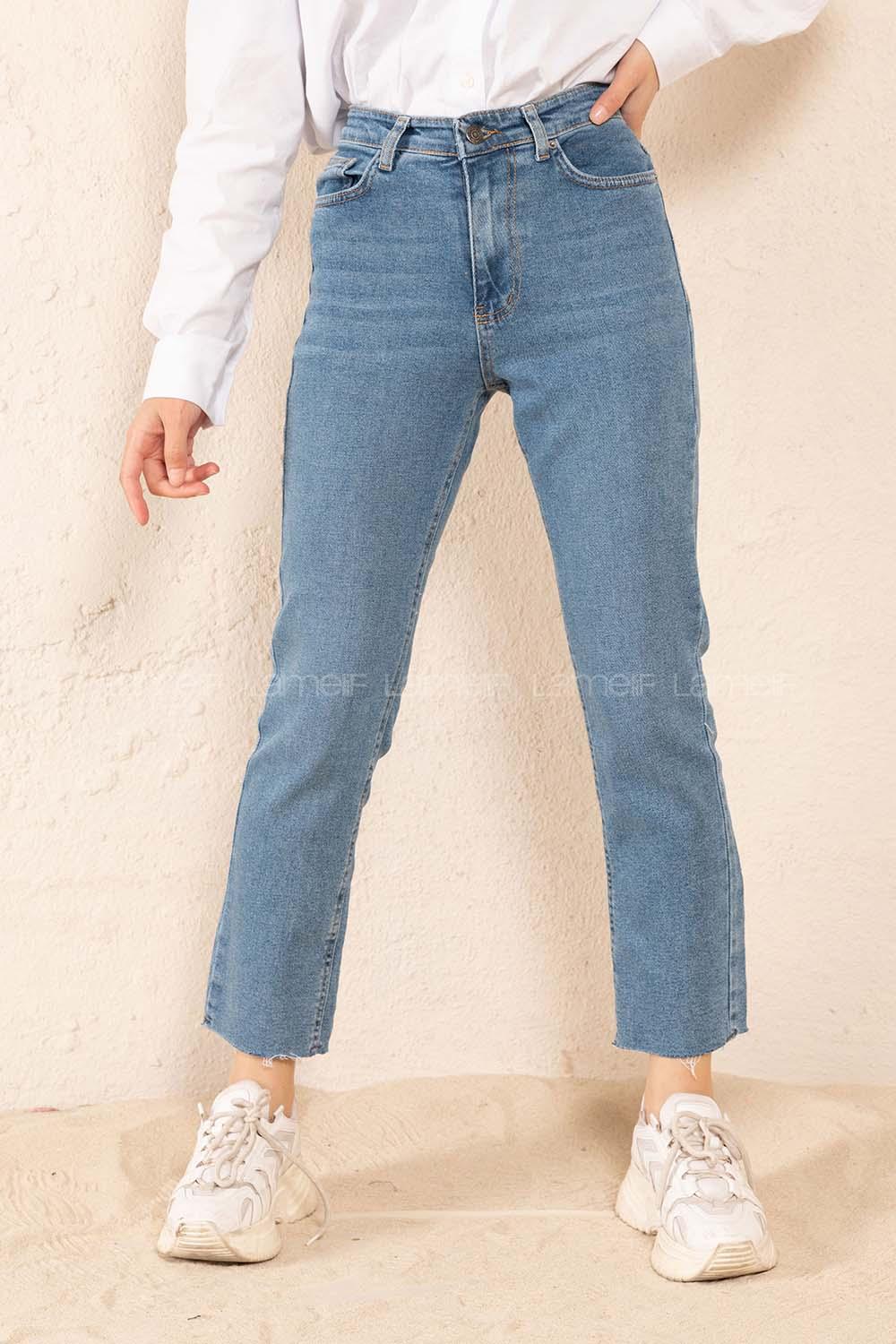 Modalamelif Yüksek Bel Mom Fit Jean Açık Mavi