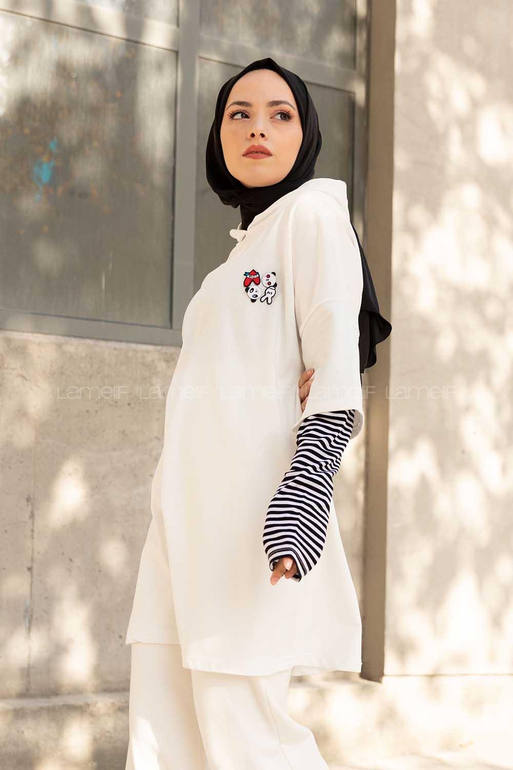 Black White Iron Brooch