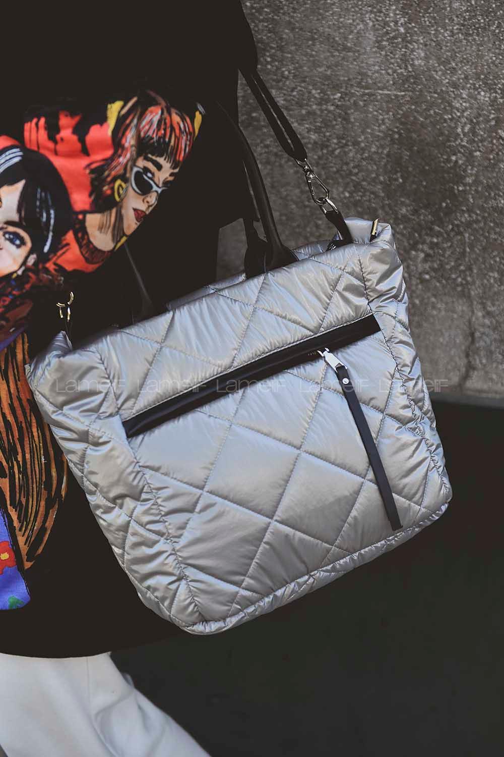 Modalamelif Yıkamalı Gümüş Jorge Çanta