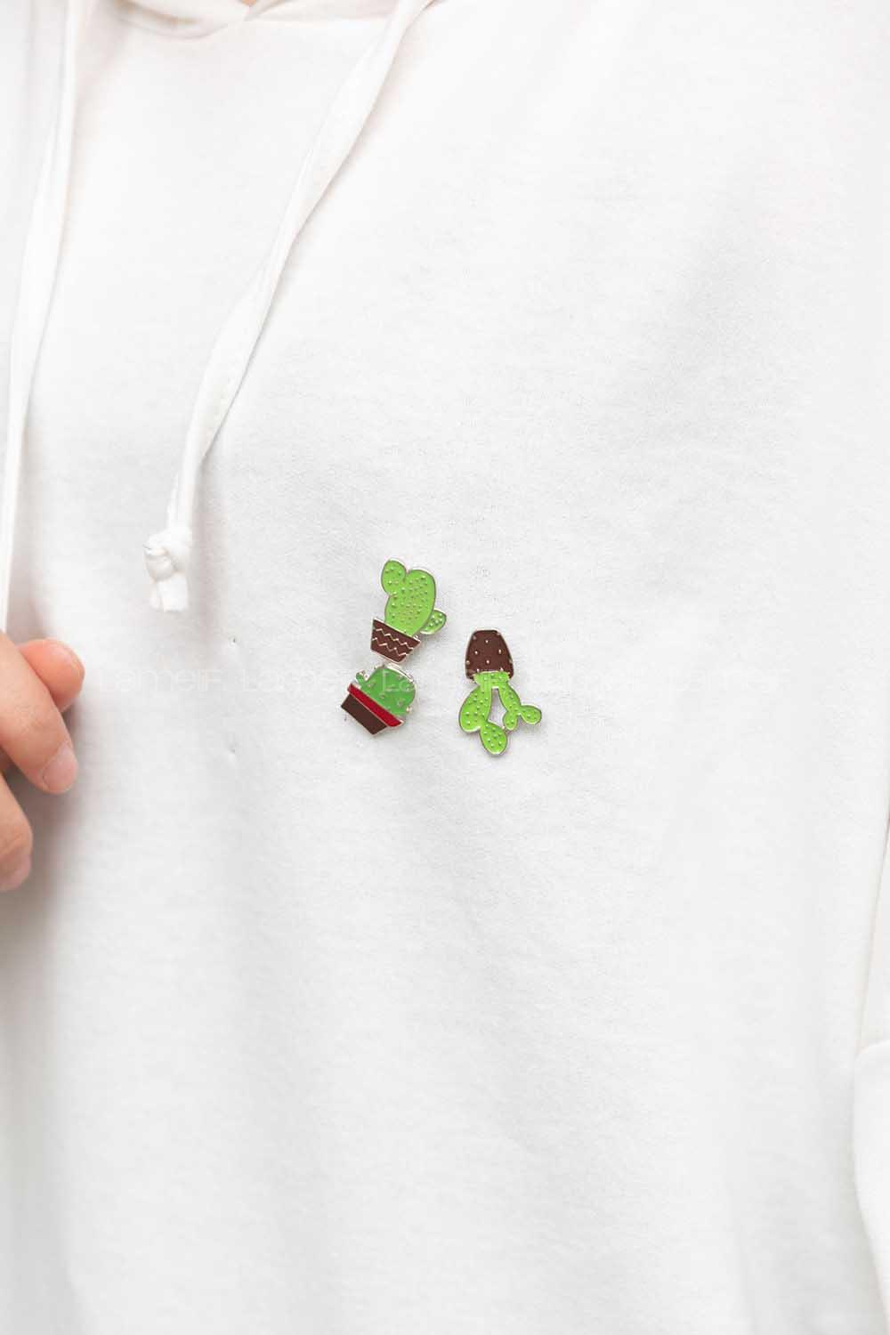 Modalamelif 3lü Kaktüs Broş Seti