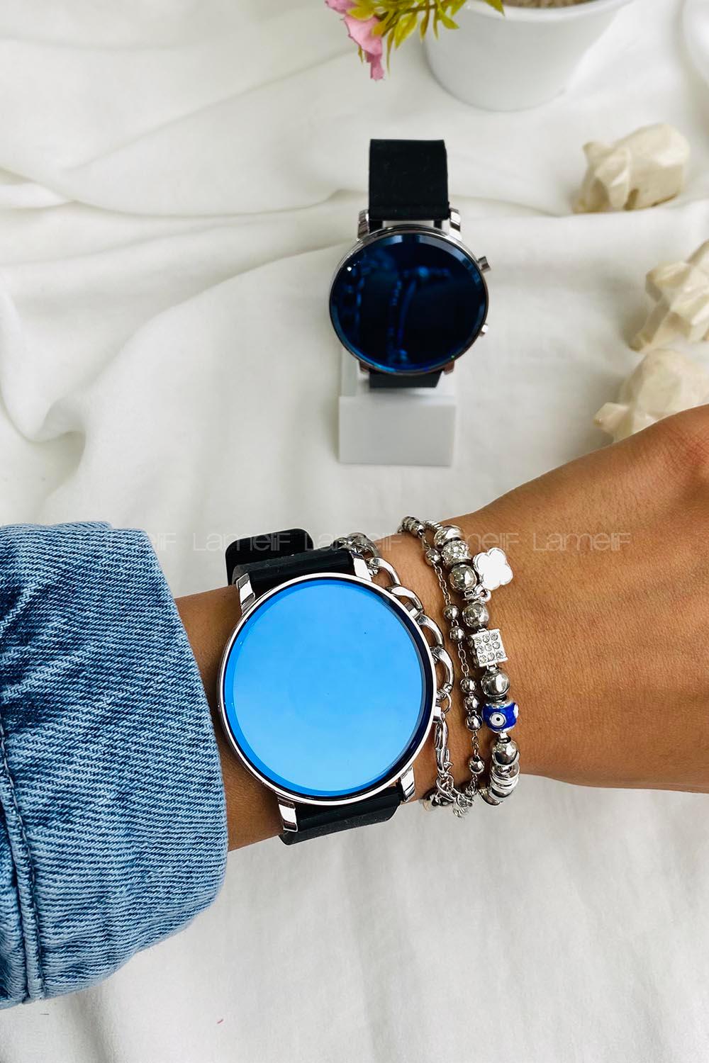 Lamelif Pattaya Siyah Led Saat