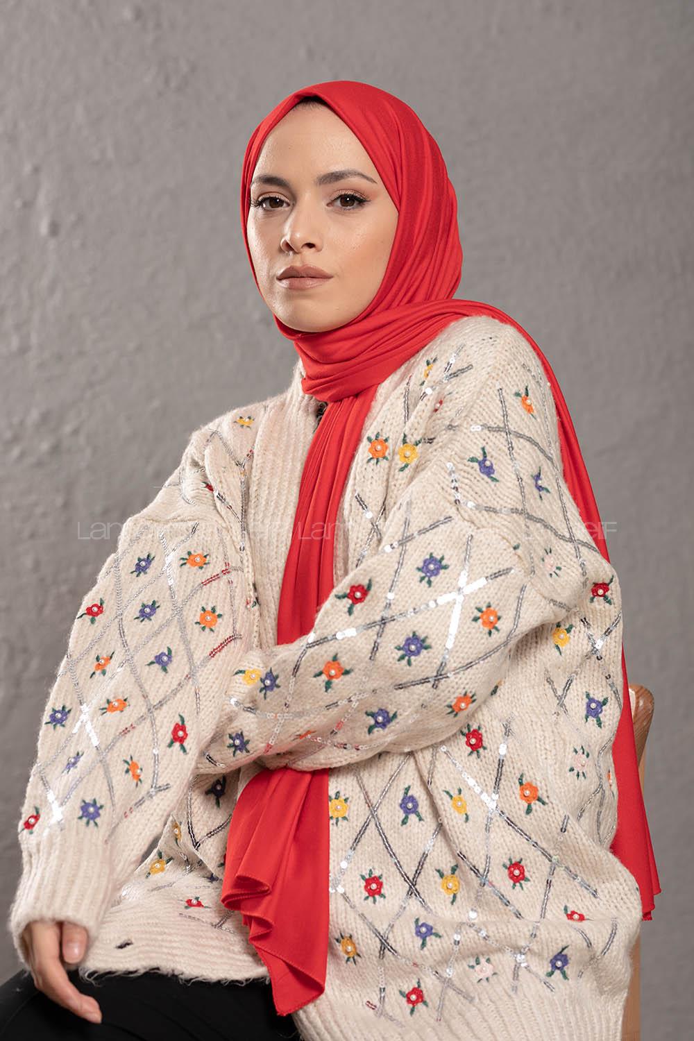 Modalamelif Nar Çiçeği Penye Şal