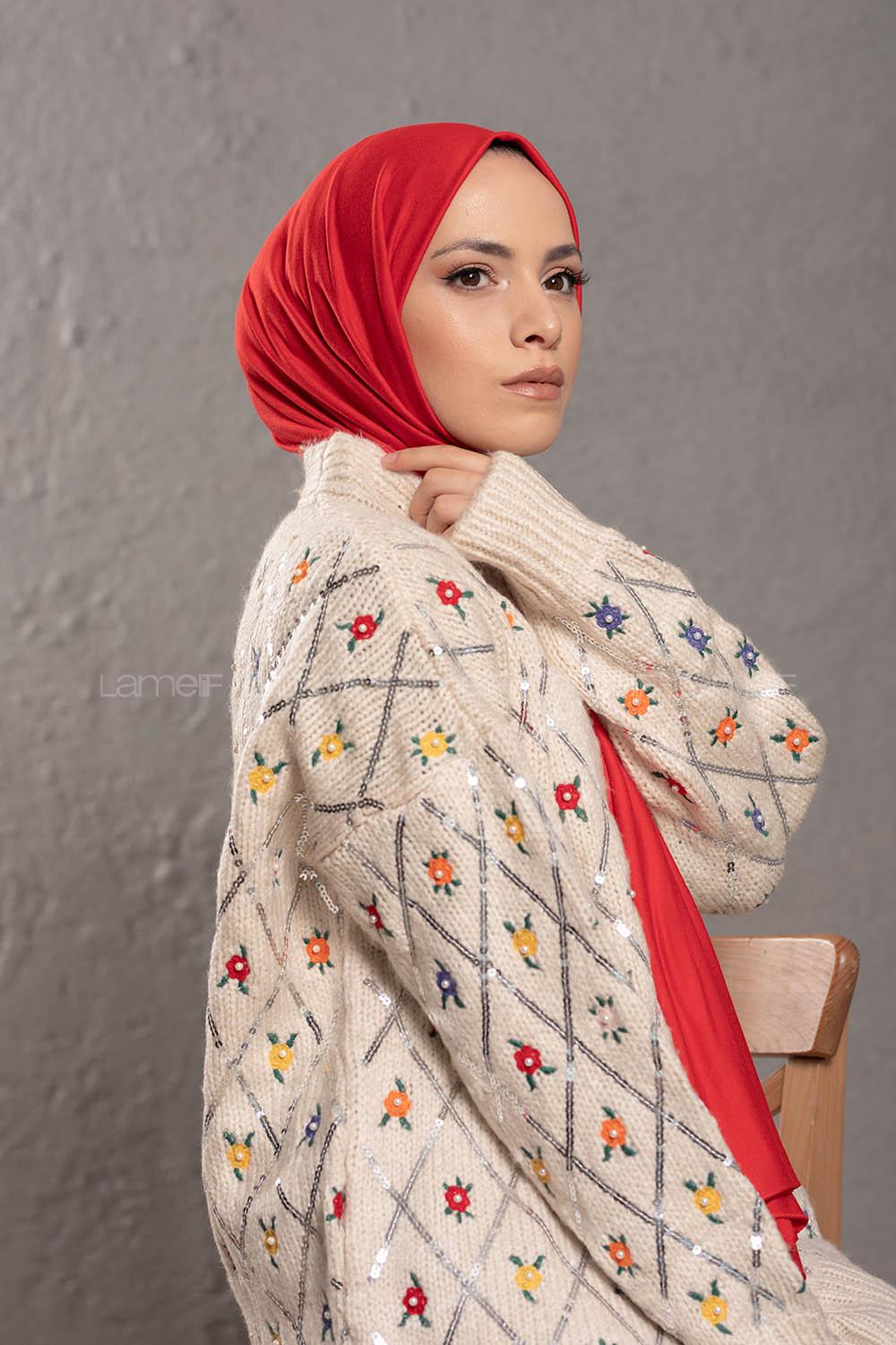 Modalamelif Nar Çiçeği Penye Şal