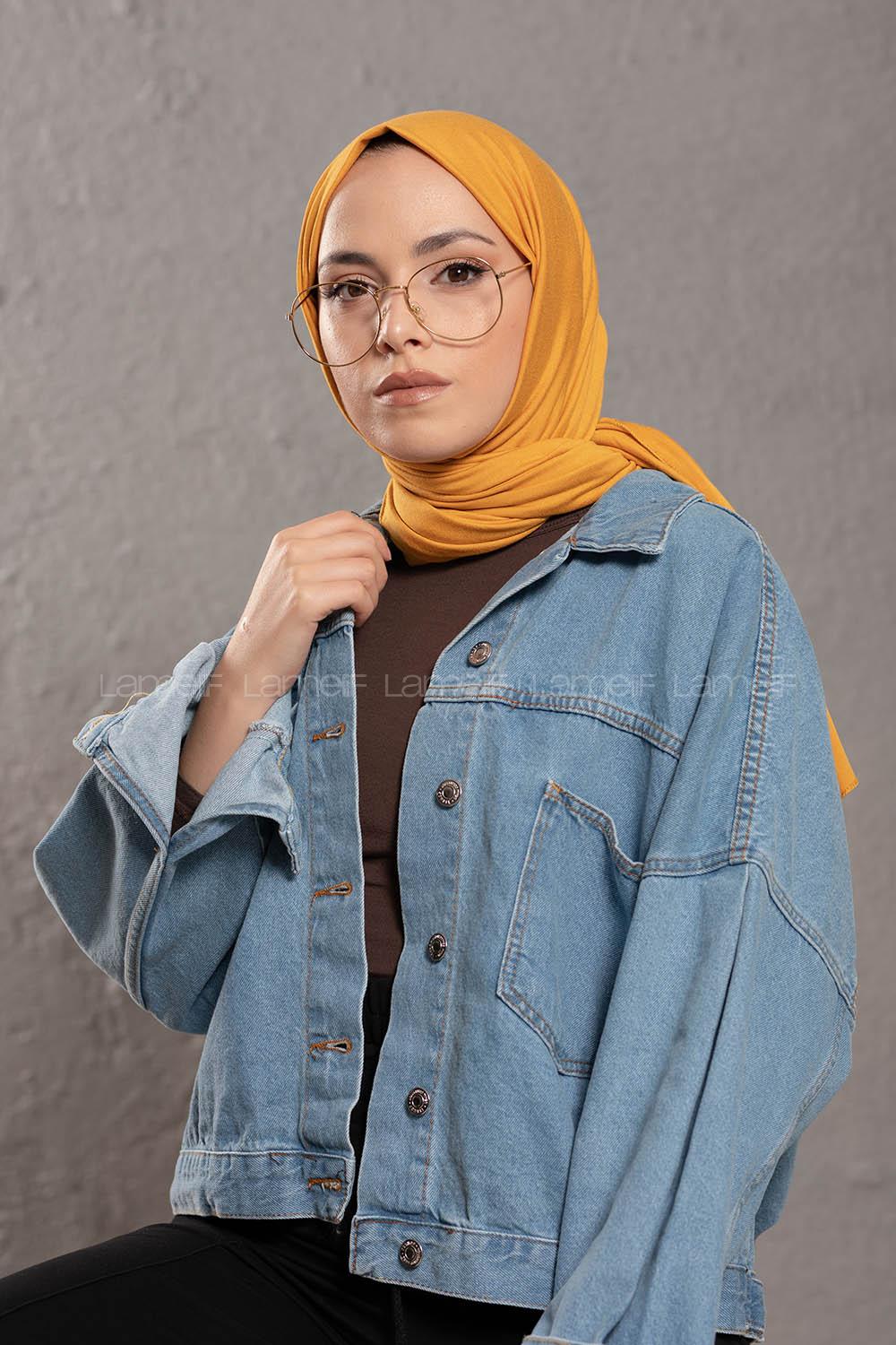 Modalamelif Canlı Sarı Penye Şal