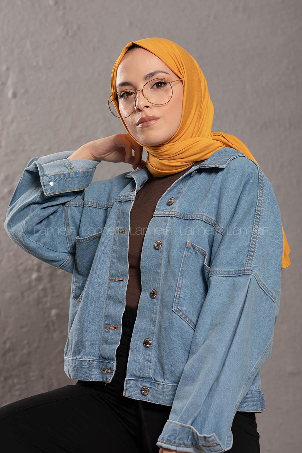 Modalamelif Canlı Sarı Penye Şal