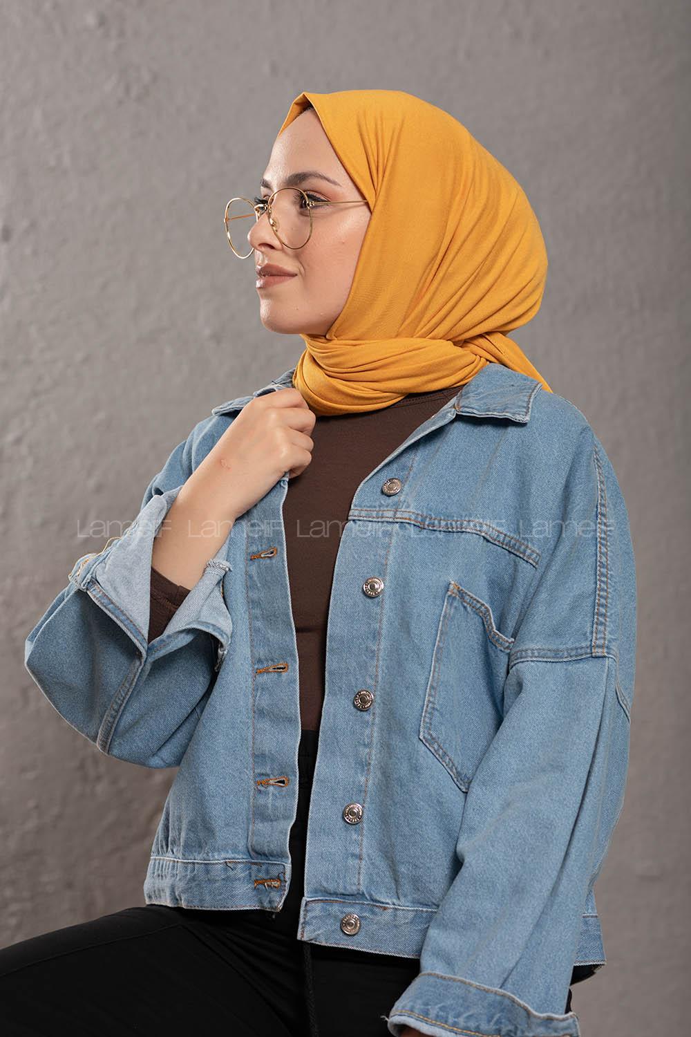 Modalamelif Canlı Sarı Penye Şal