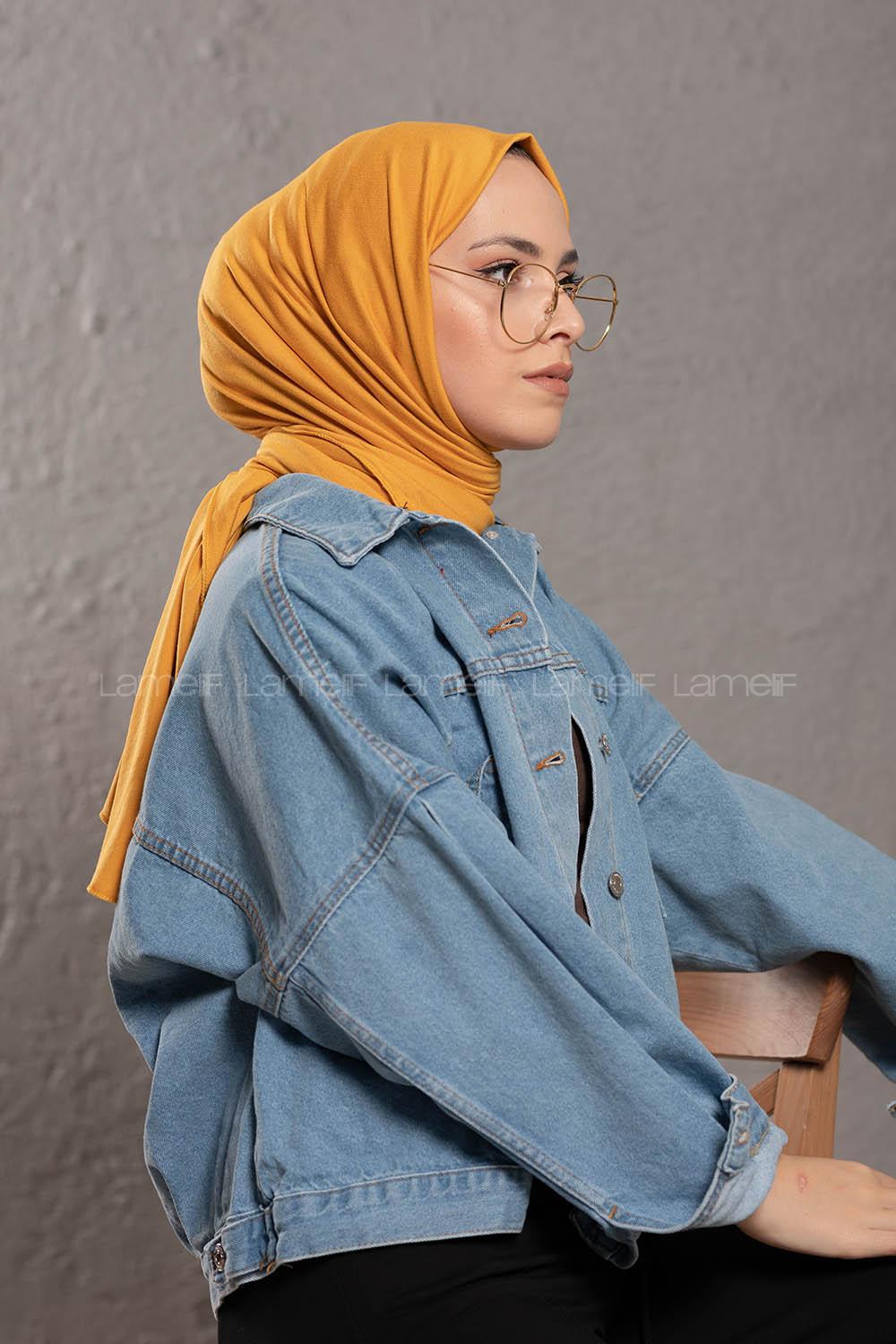 Modalamelif Canlı Sarı Penye Şal