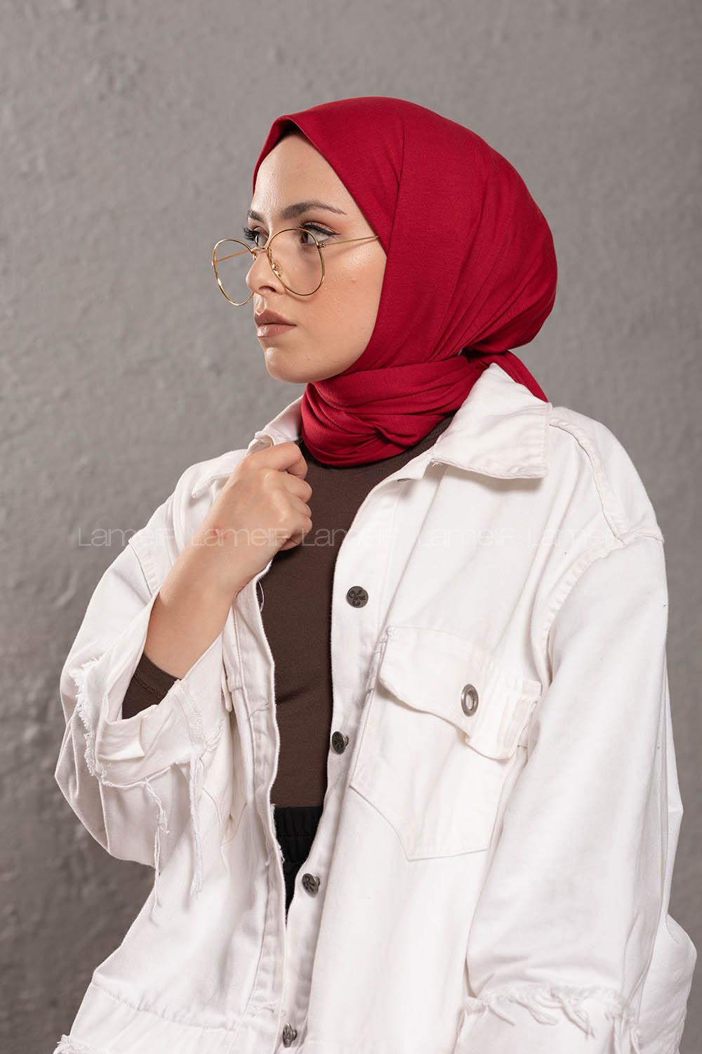 Modalamelif Koyu Kırmızı Penye Şal