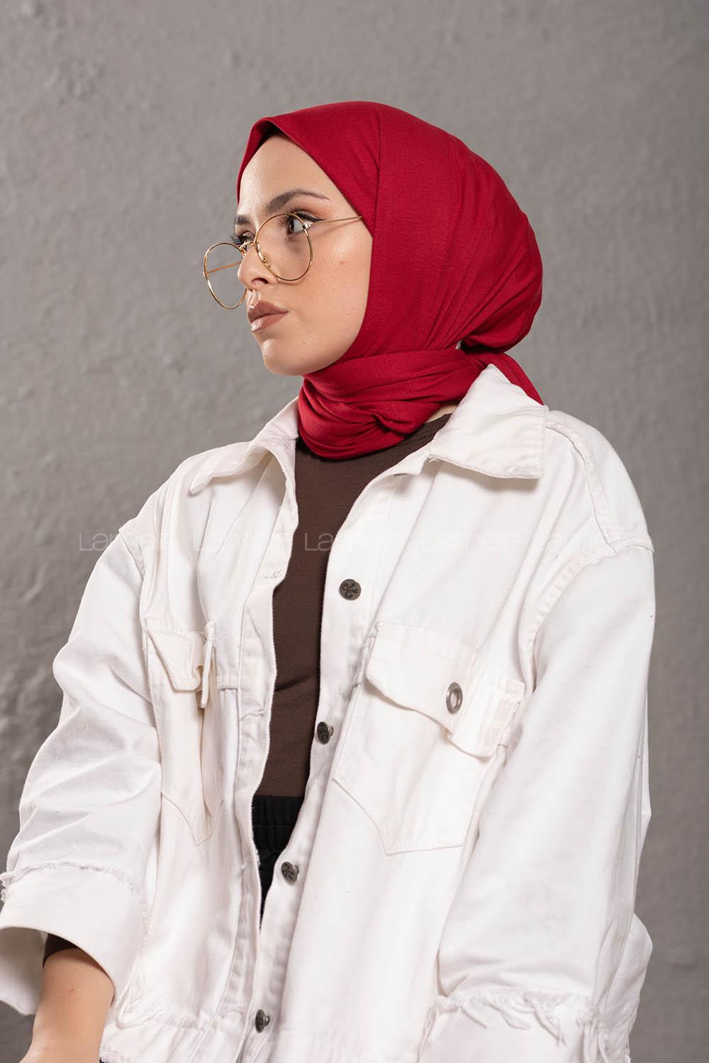 Modalamelif Koyu Kırmızı Penye Şal