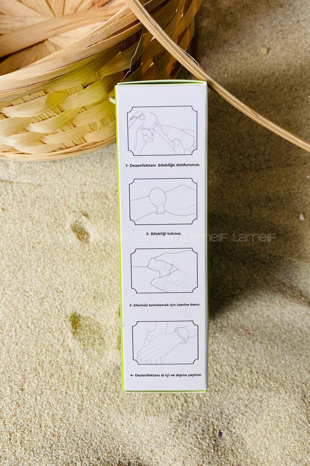 Modalamelif Kırmızı Silikon Dezenfektanlı Bileklik