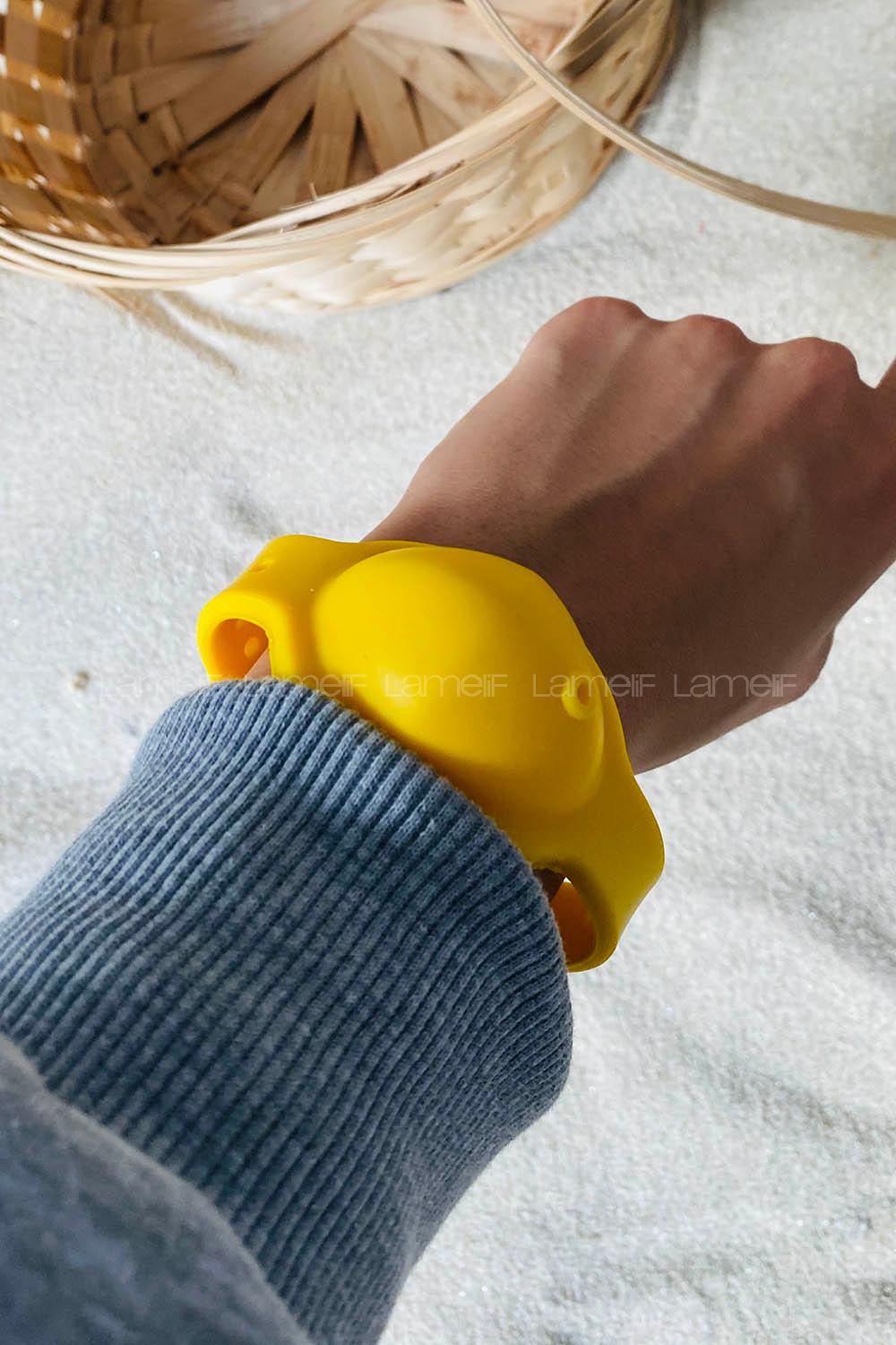 Modalamelif Sarı Silikon Dezenfektanlı Bileklik