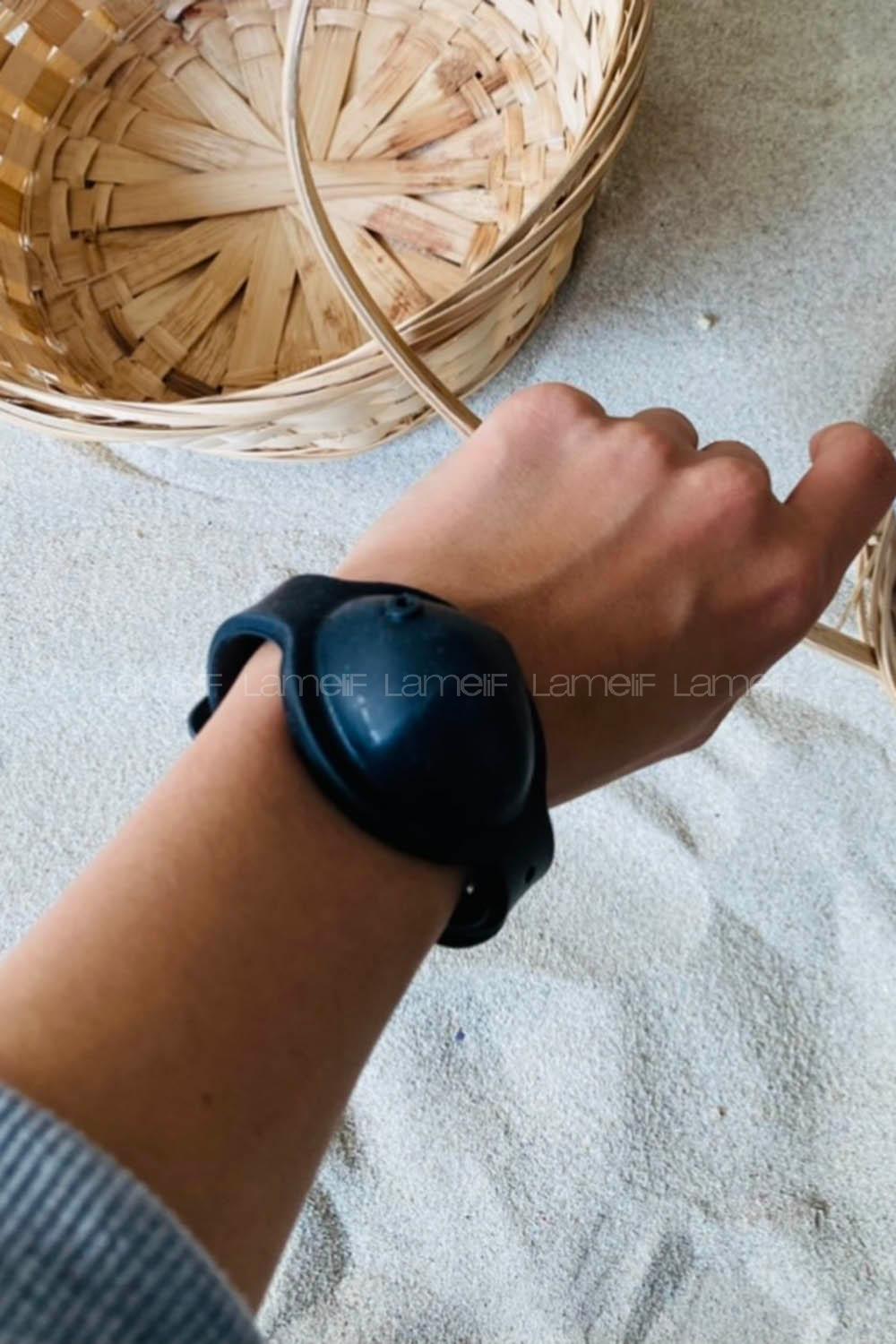 Modalamelif Siyah Silikon Dezenfektanlı Bileklik