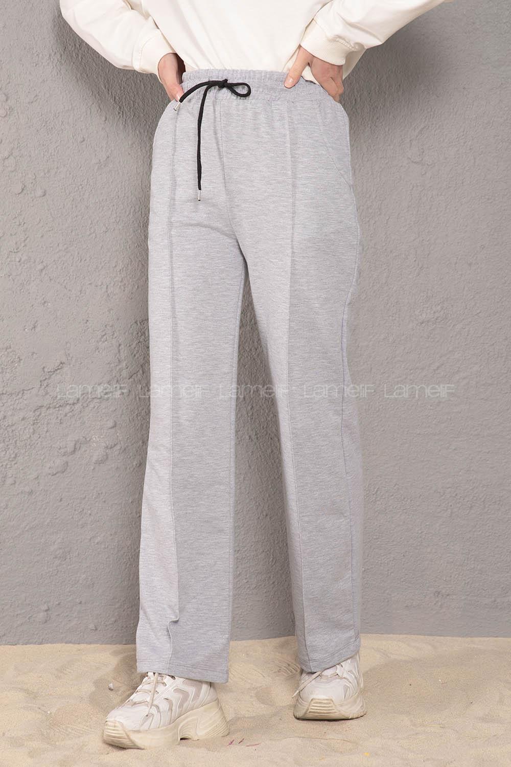 Modalamelif Beli Lastikli Bol Paça Eşofman Gri