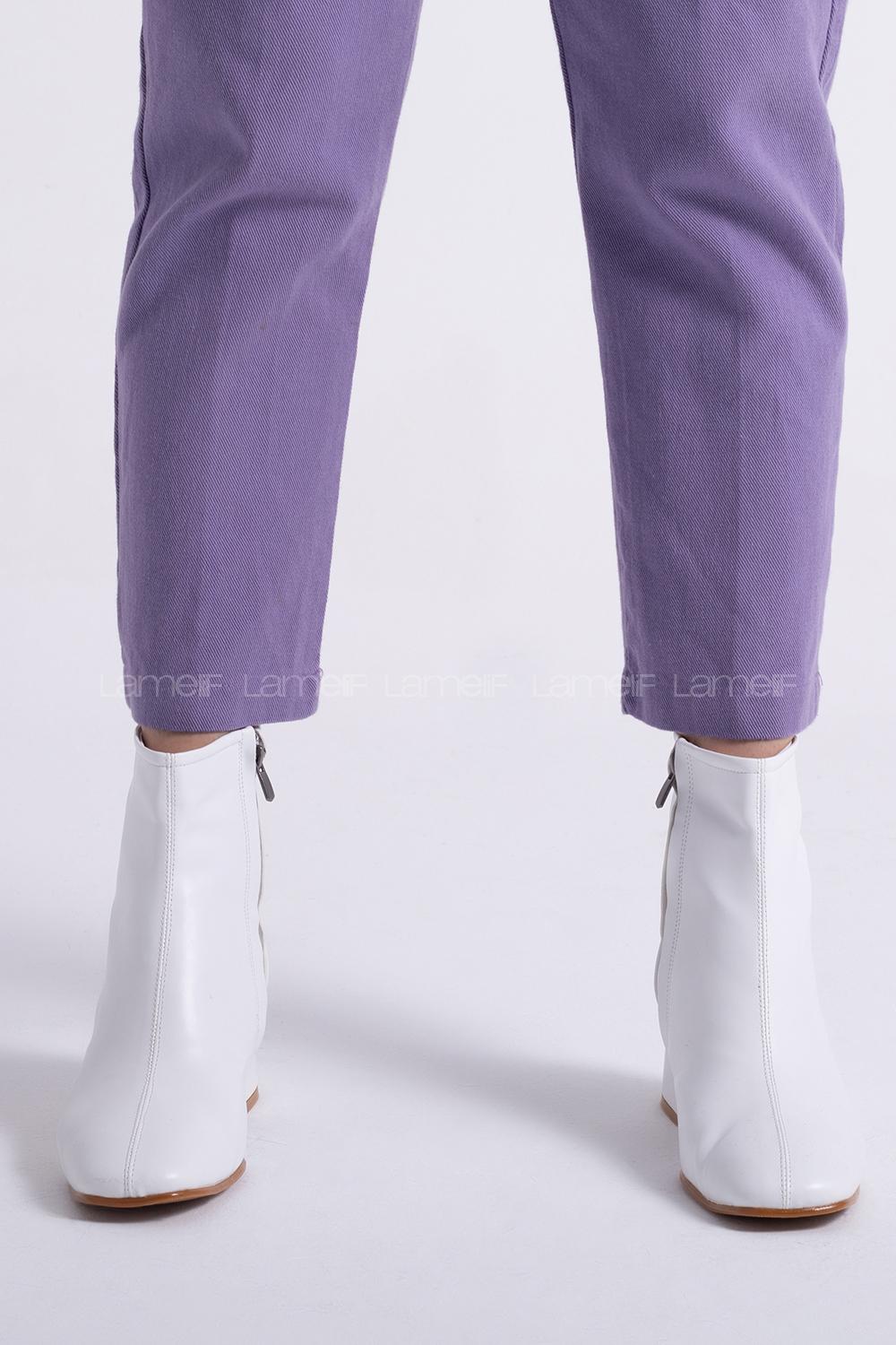 Modalamelif Küt Burun Dikişli Beyaz Bot