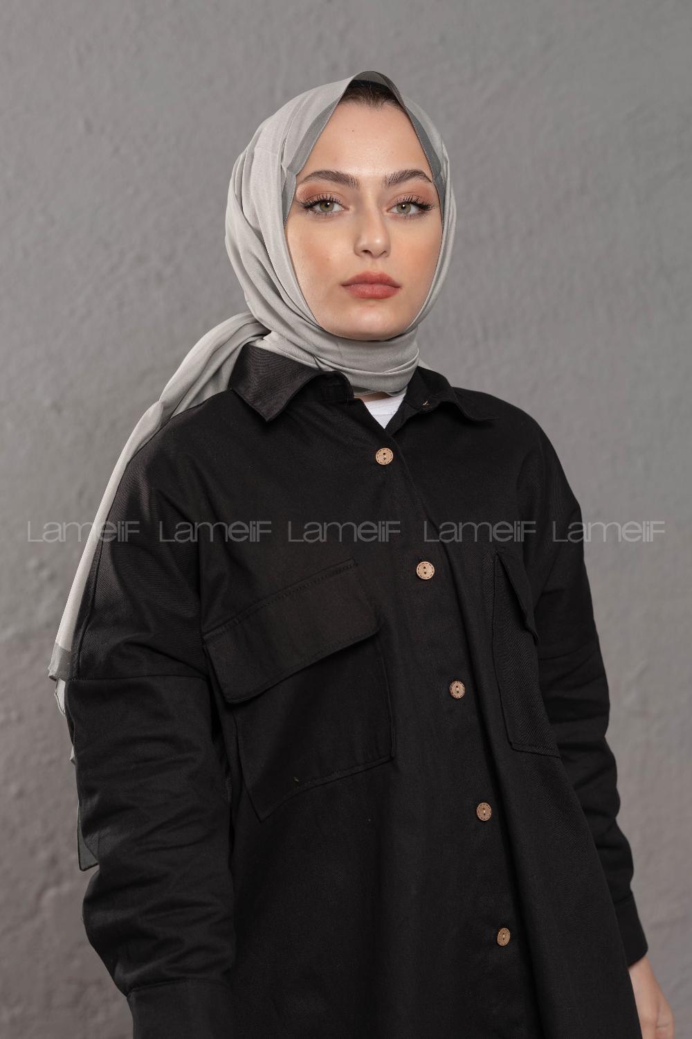 Modalamelif  Acık Gri Füme   Modal Şal