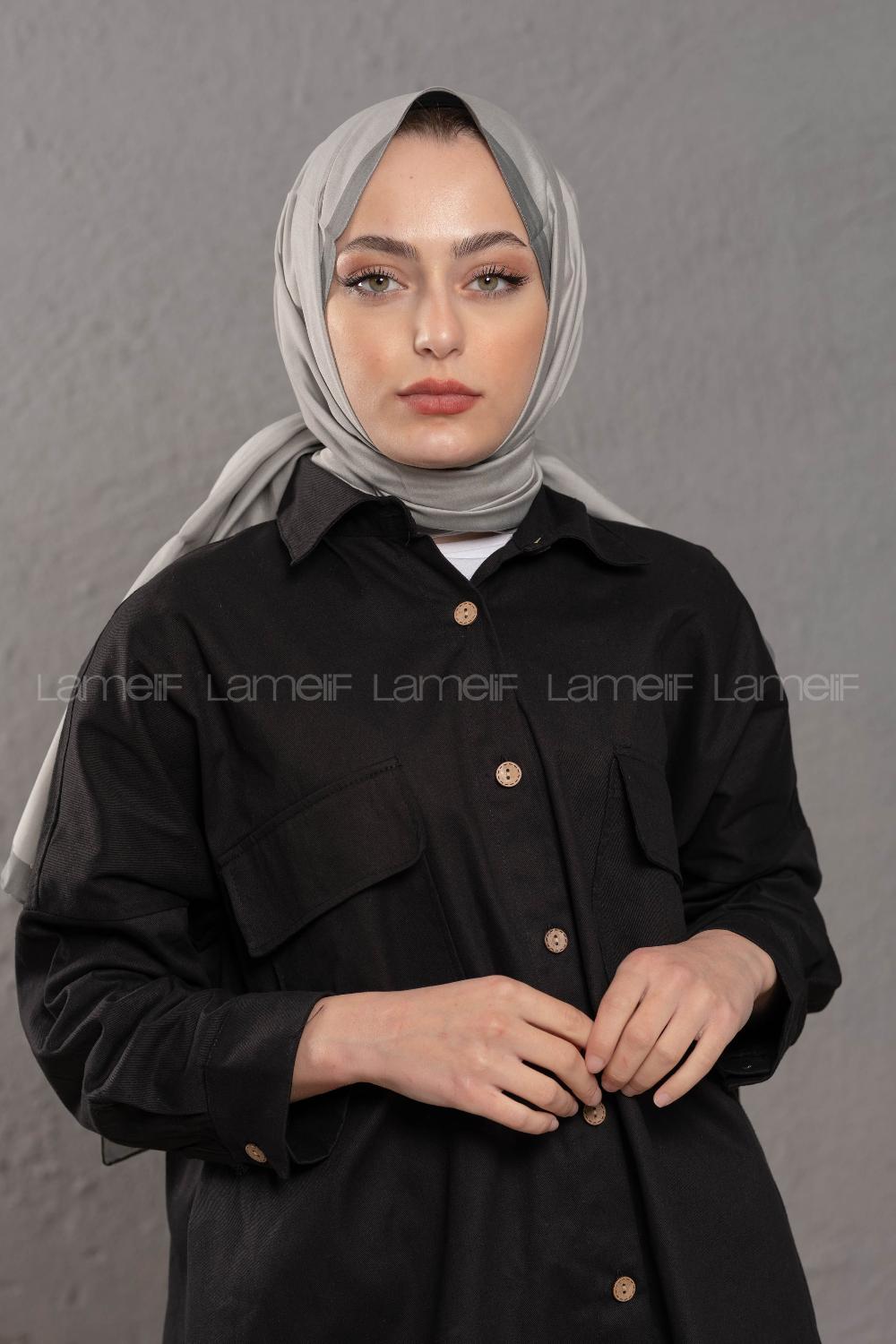 Modalamelif  Acık Gri Füme   Modal Şal