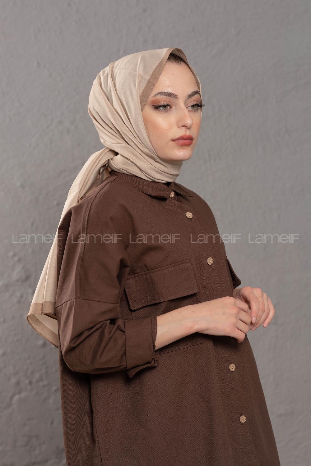 Modalamelif  Bej Sütlü Kahve    Modal Şal