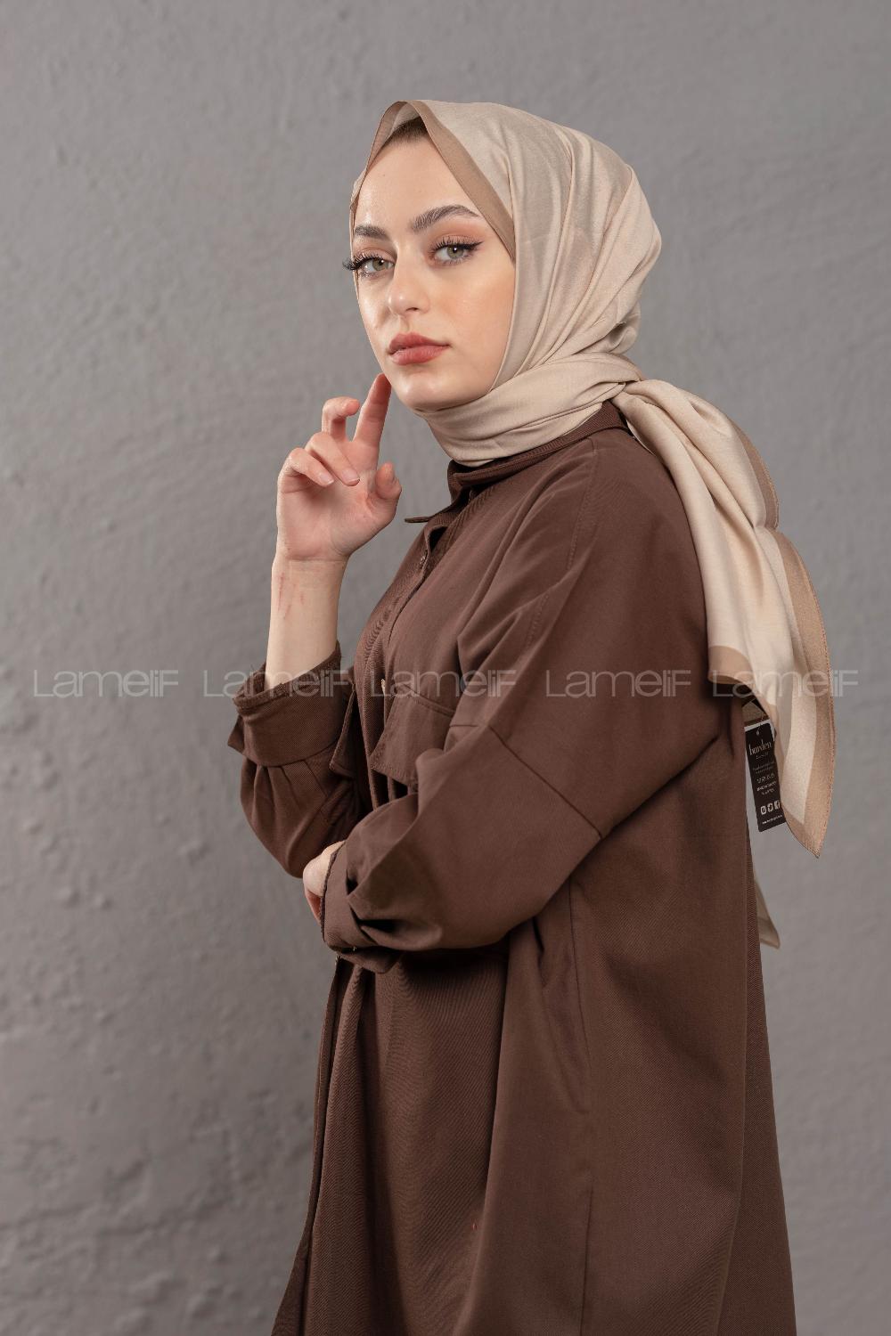 Modalamelif  Bej Sütlü Kahve    Modal Şal