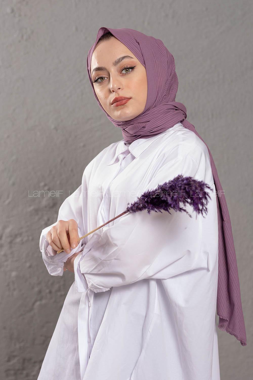 Modalamelif Eflatun Stor Desen Şal