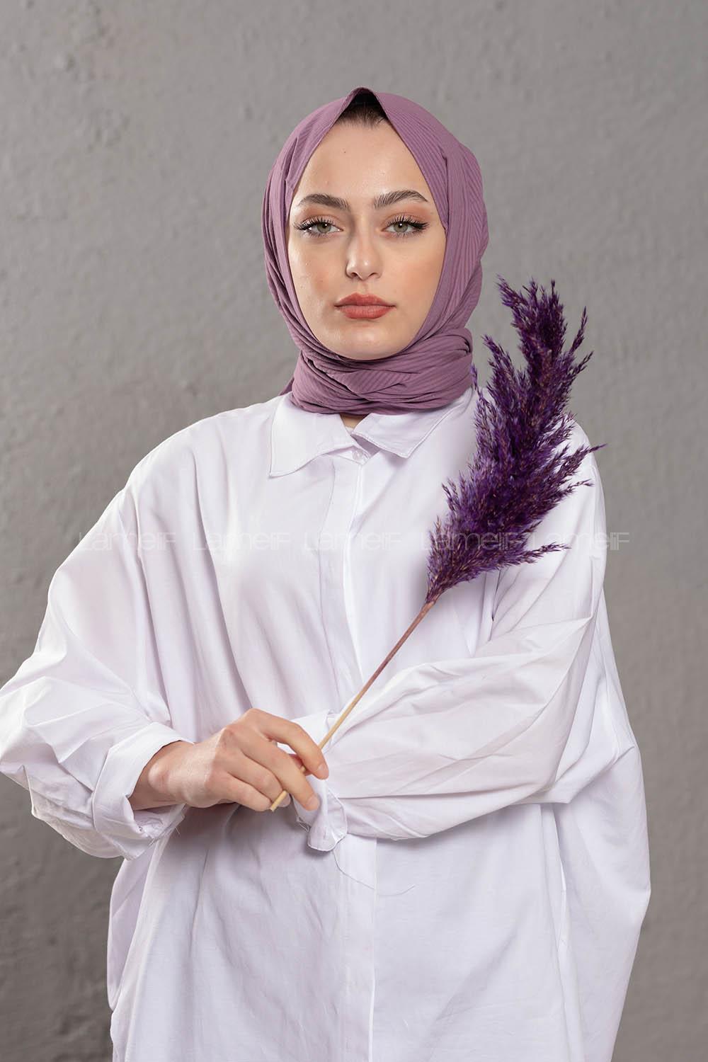 Modalamelif Eflatun Stor Desen Şal