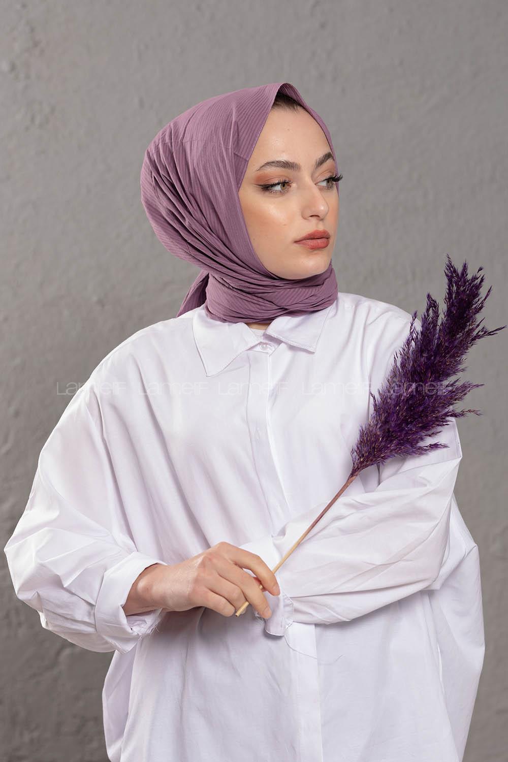 Modalamelif Eflatun Stor Desen Şal