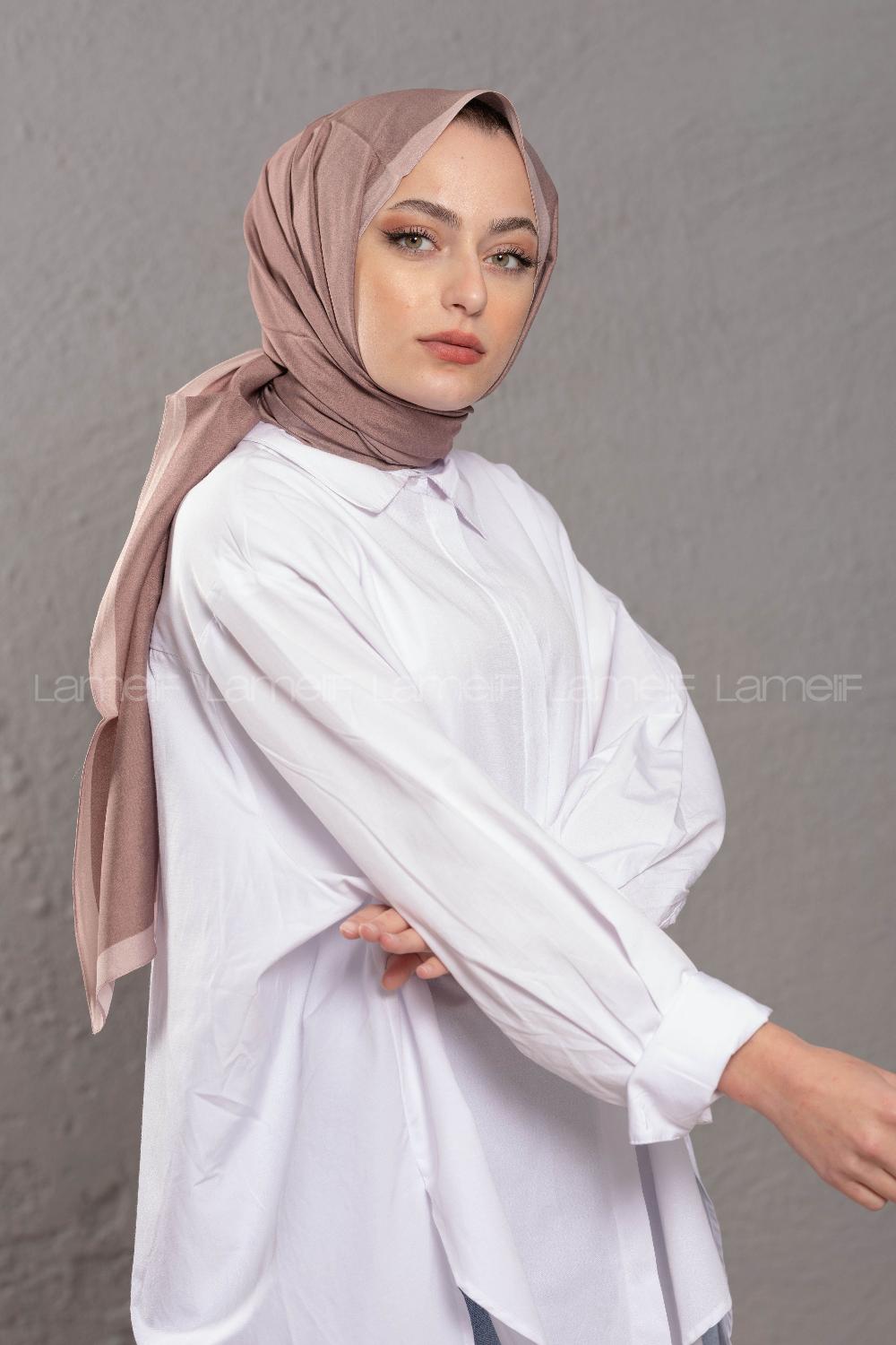 Modalamelif  Gül Kurusu Acık Pudra   Modal Şal