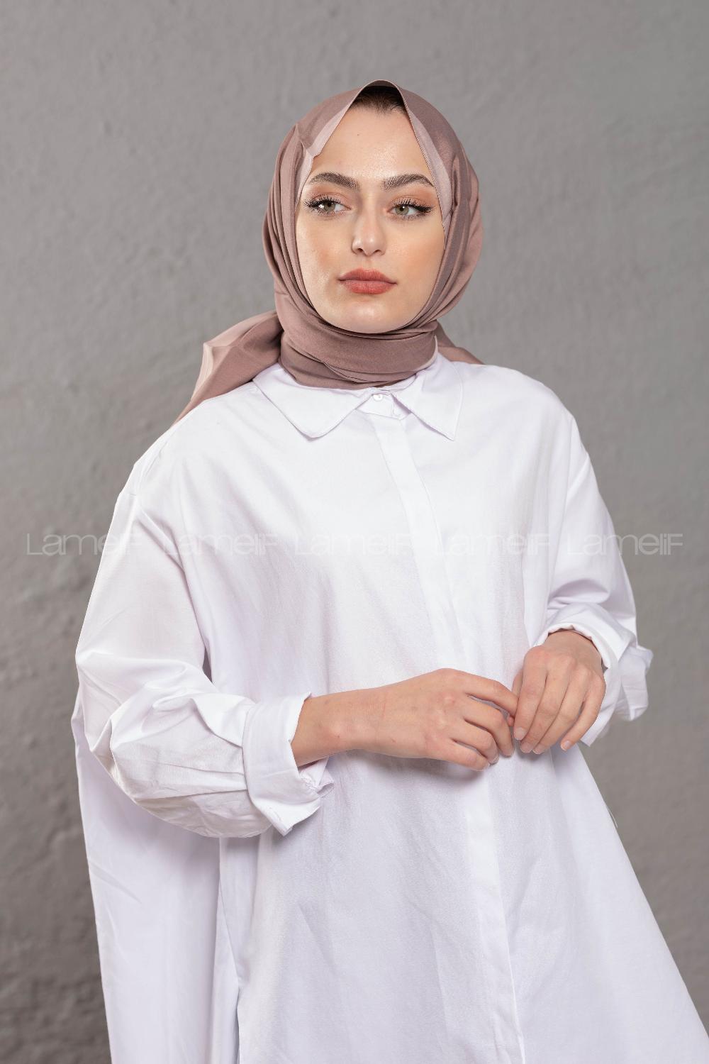 Modalamelif  Gül Kurusu Acık Pudra   Modal Şal