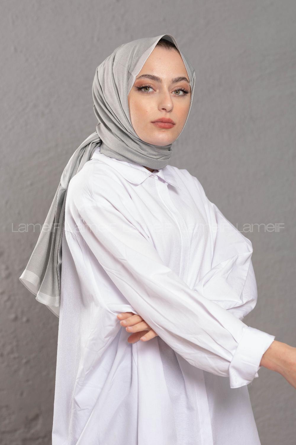 Modalamelif  Koyu gri Gümüş    Modal Şal