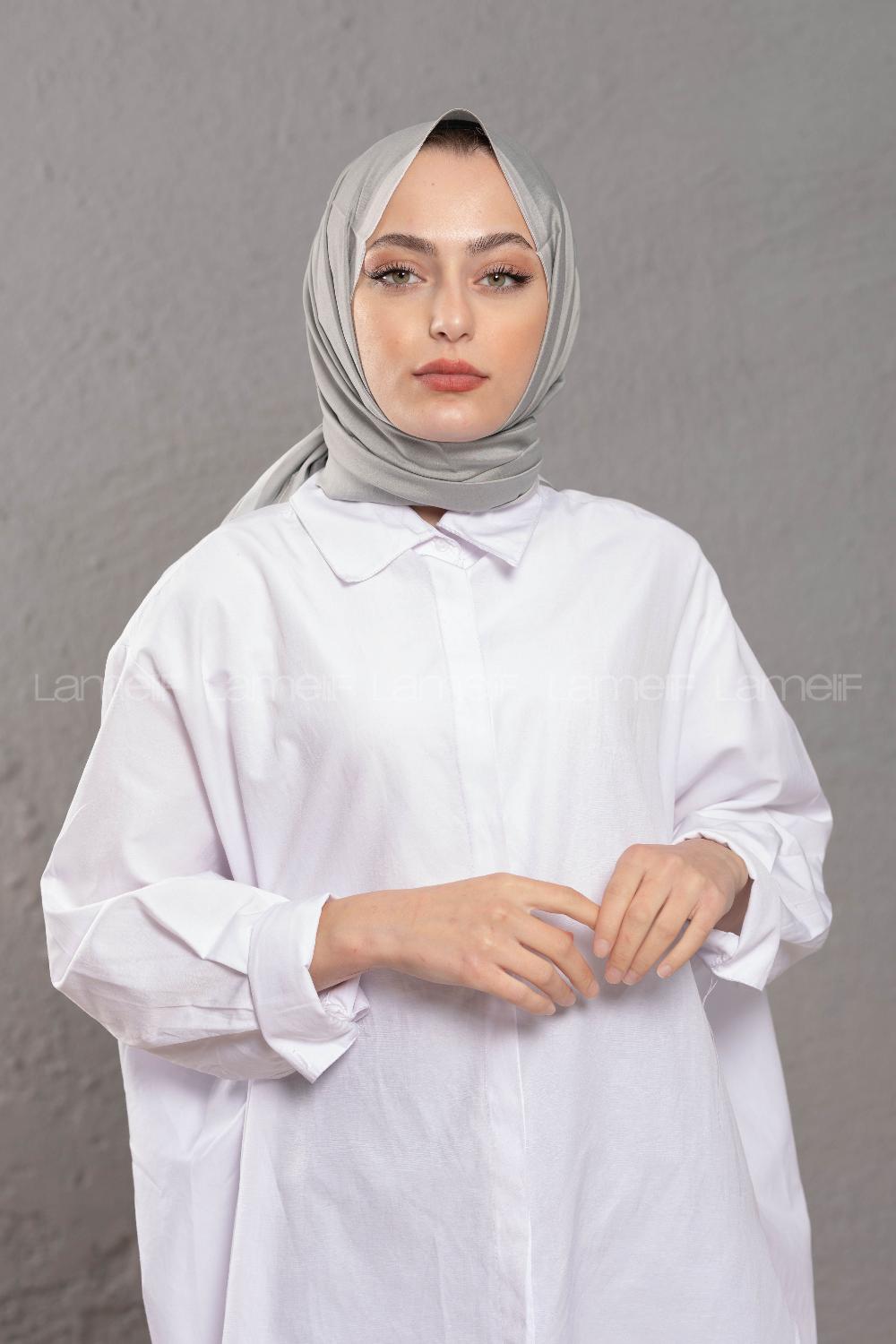 Modalamelif  Koyu gri Gümüş    Modal Şal