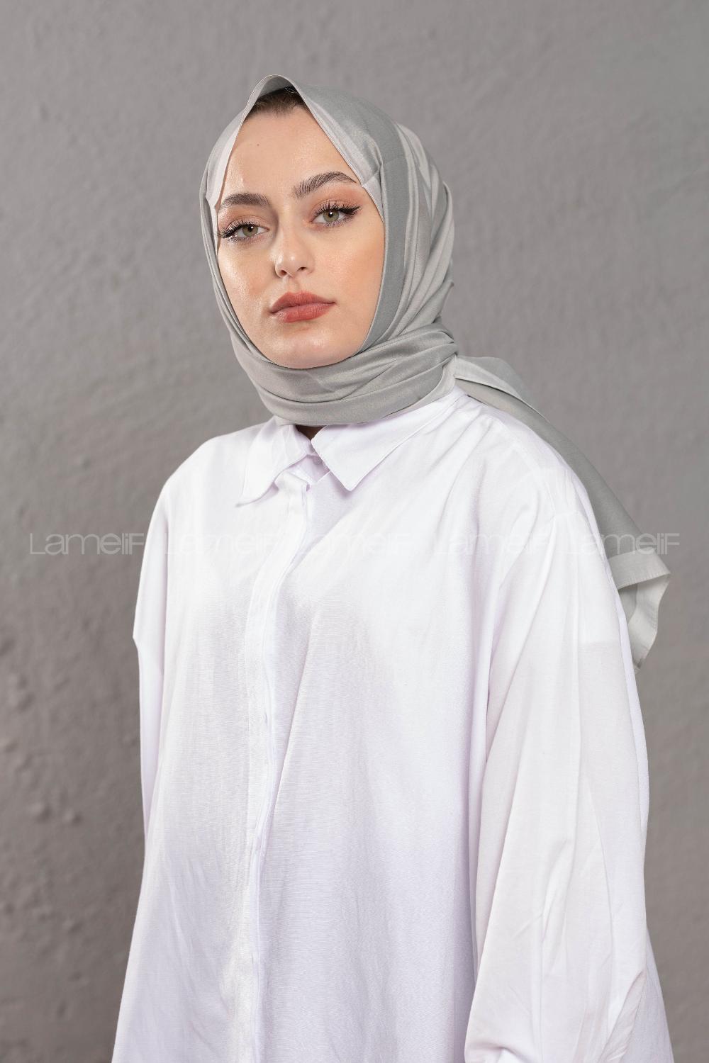 Modalamelif  Koyu gri Gümüş    Modal Şal