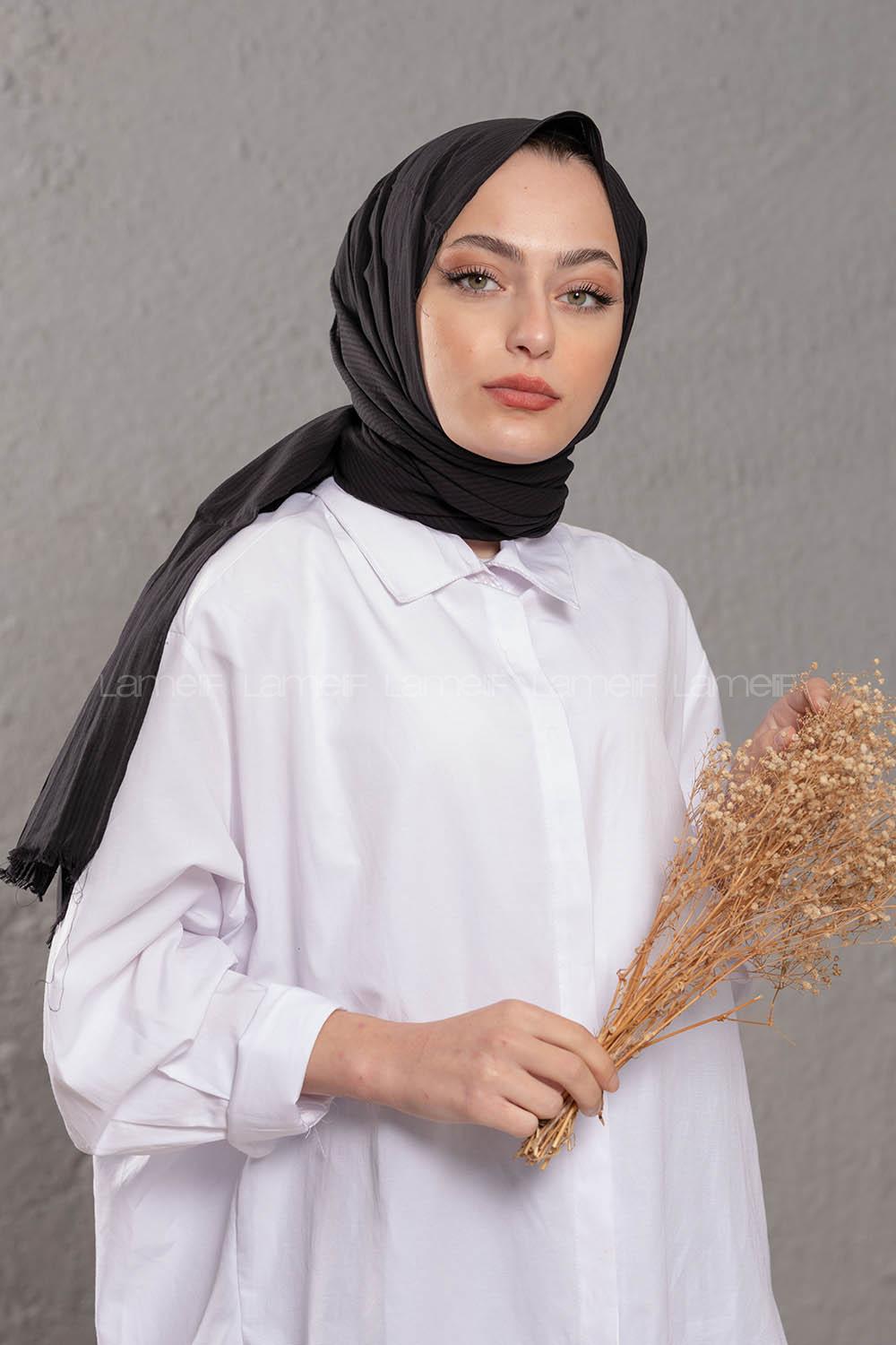 Modalamelif Siyah  Stor  Desen Şal