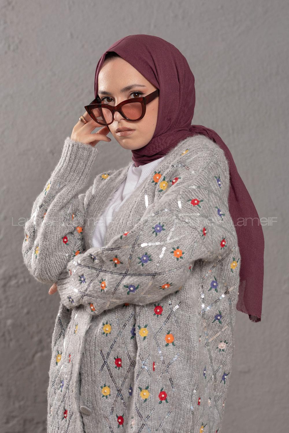 Modalamelif Vişne Çürüğü  Pamuk Vual Şal