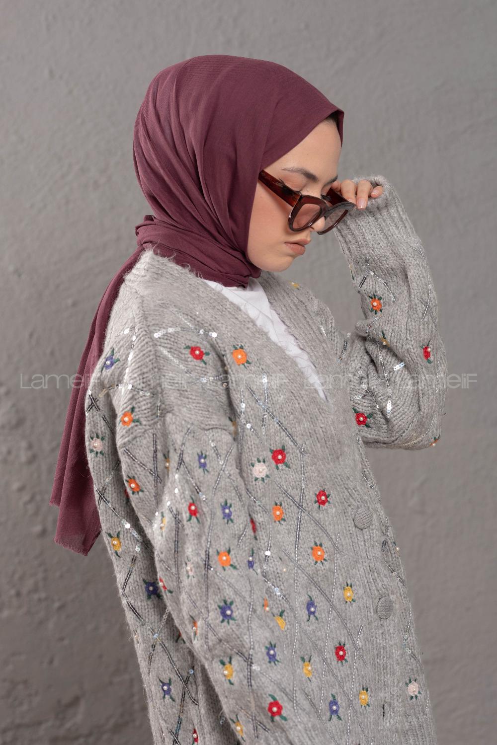 Modalamelif Vişne Çürüğü  Pamuk Vual Şal