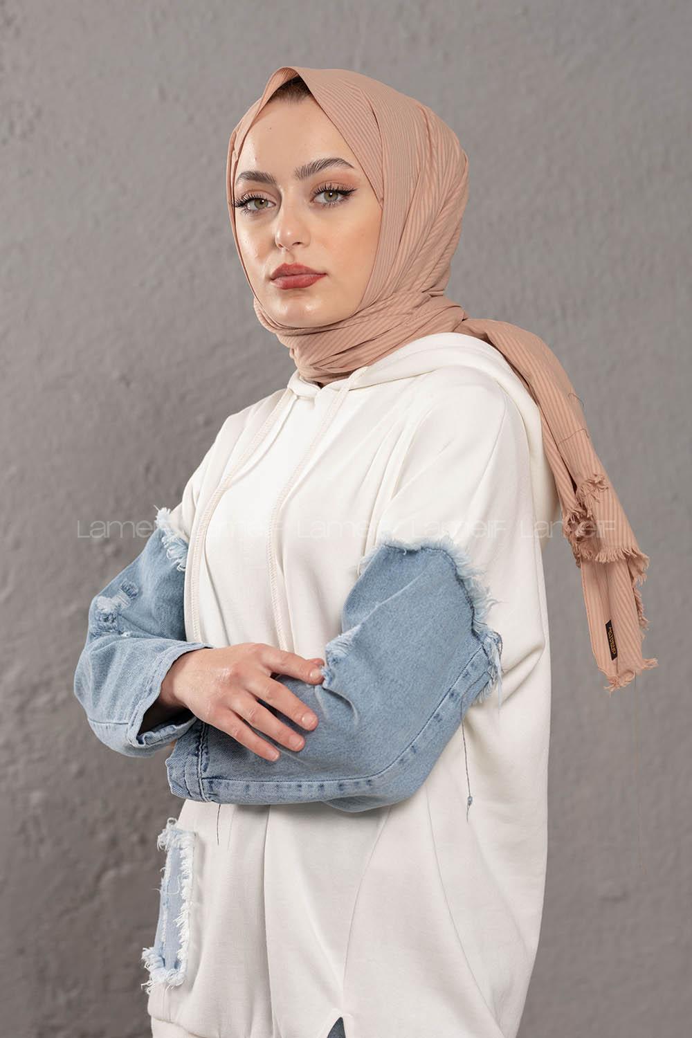 Modalamelif Vizonrengi  Stor Desen Şal