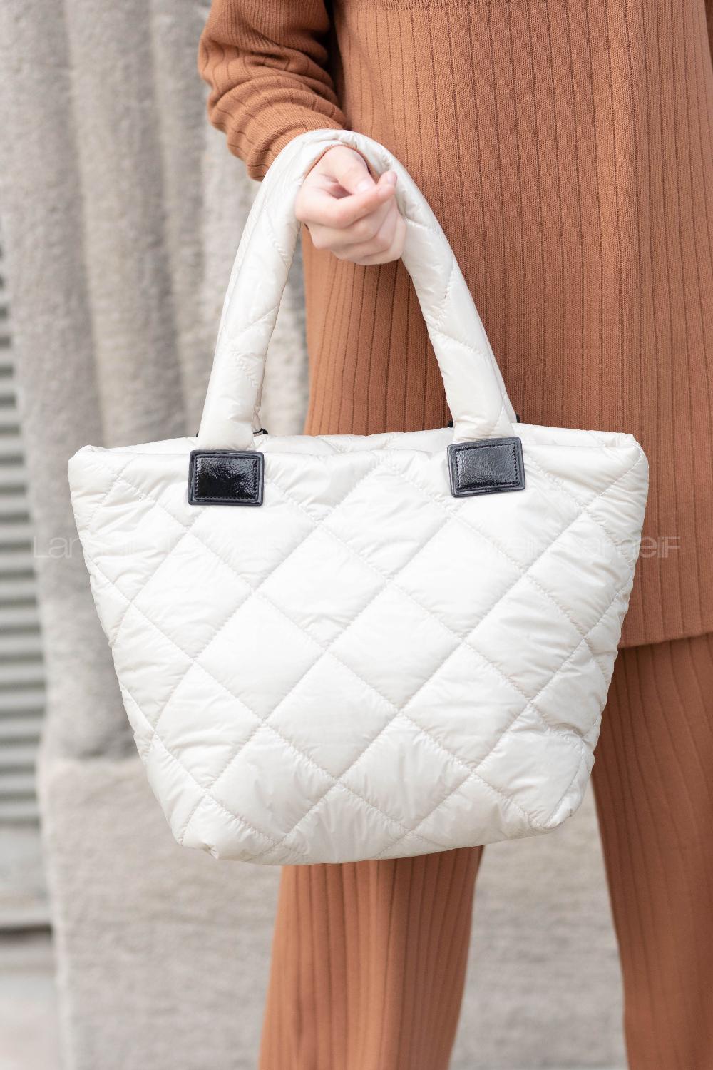 Lamelif Kapitone Yıkamalı Taş Rengi Omuz Çanta